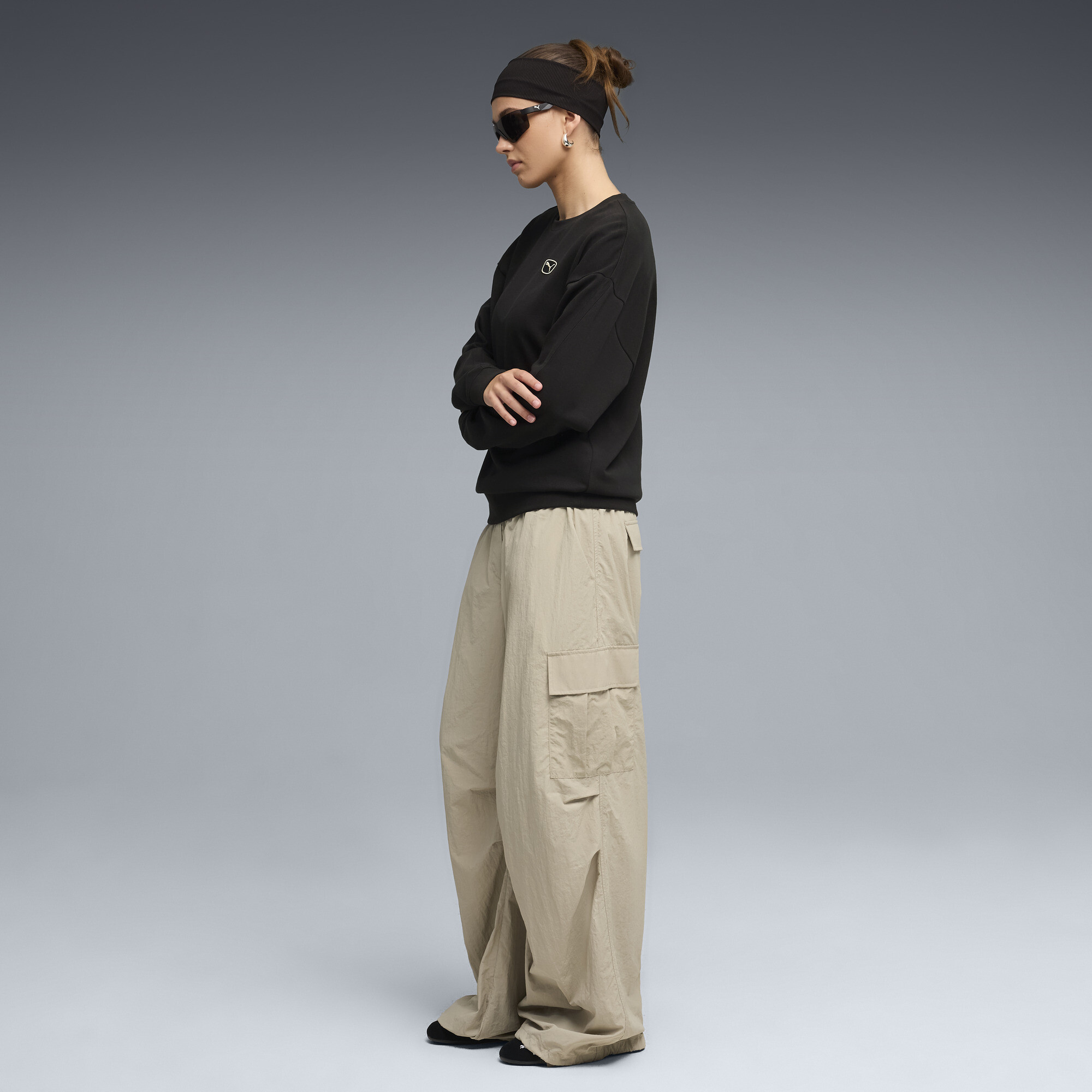 PUMA Essentials Elevated sweatshirt met ronde hals voor Dames, Zwart, Maat XL thumbnail 4