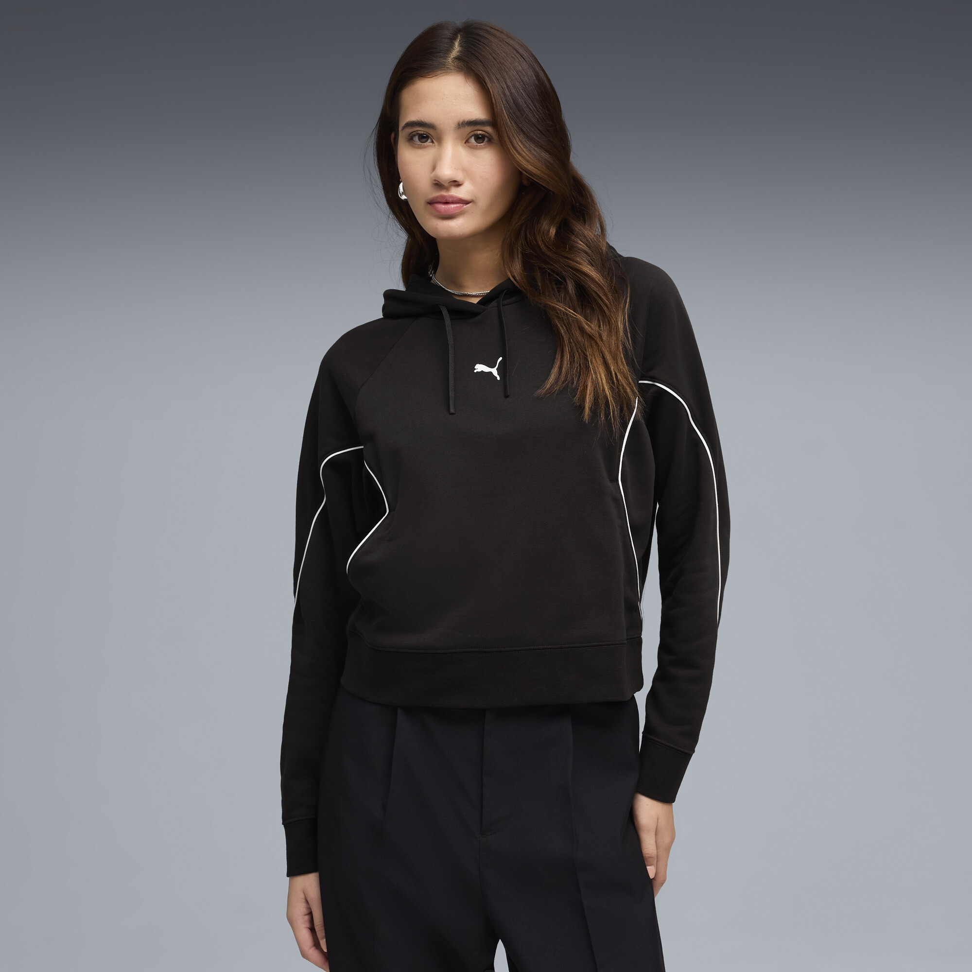 PUMA Sport relaxte hoodie voor Dames, Zwart, Maat L