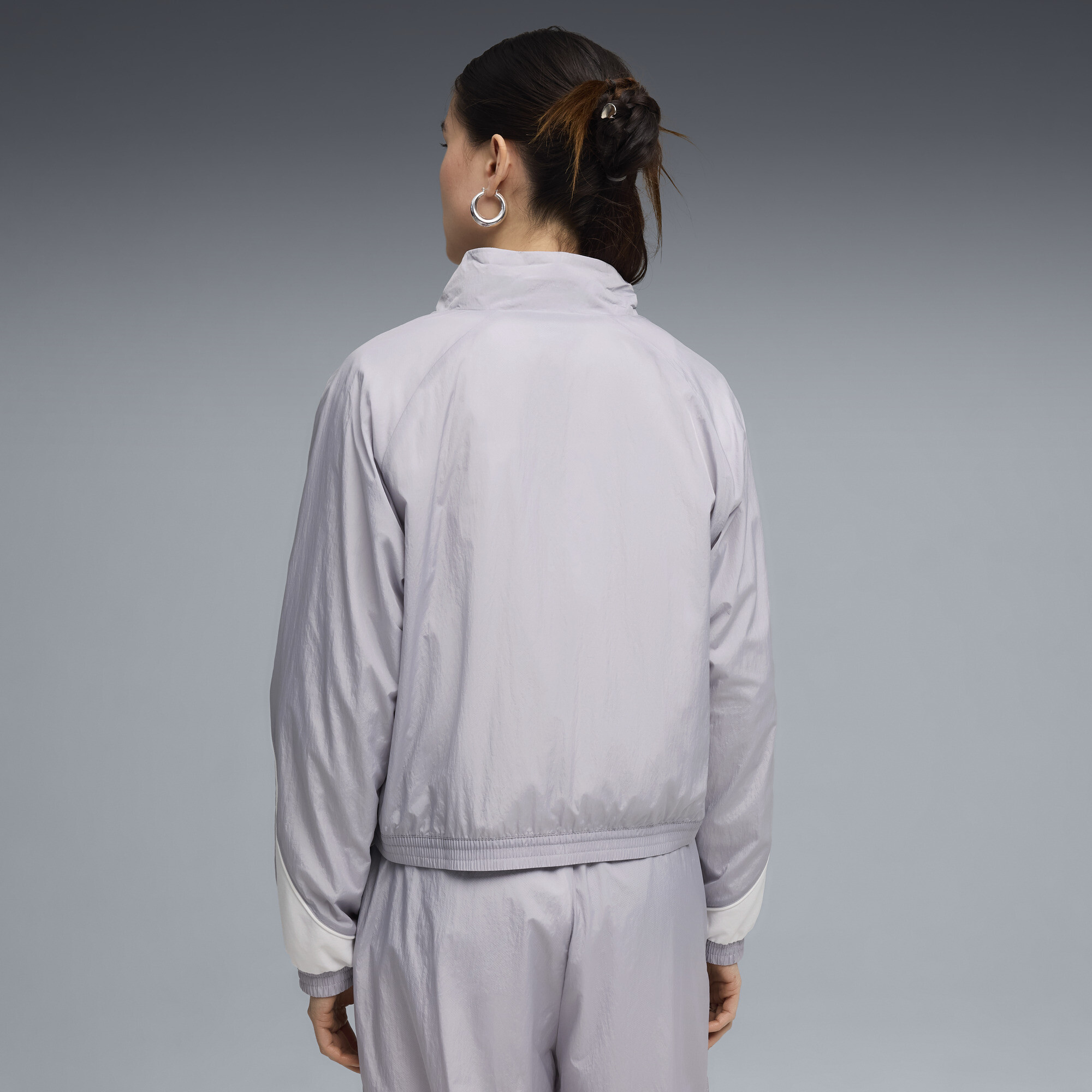 PUMA Sport relaxed jack met volledige rits voor Dames, Zilver, Maat XS thumbnail 6