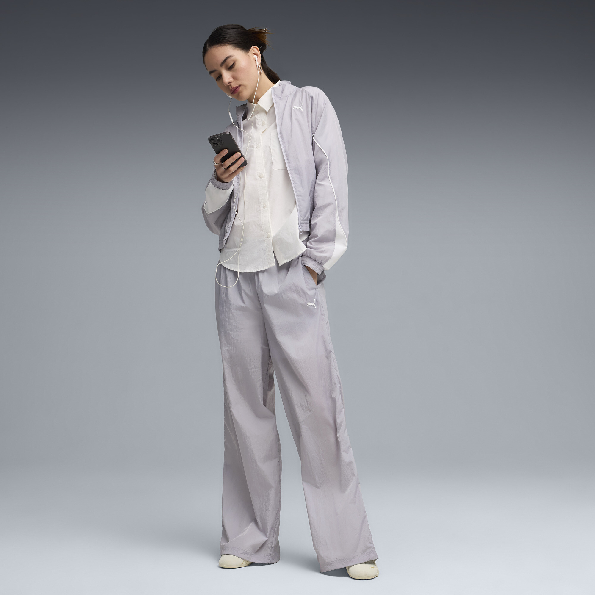 PUMA Sport relaxed jack met volledige rits voor Dames, Zilver, Maat XS thumbnail 5