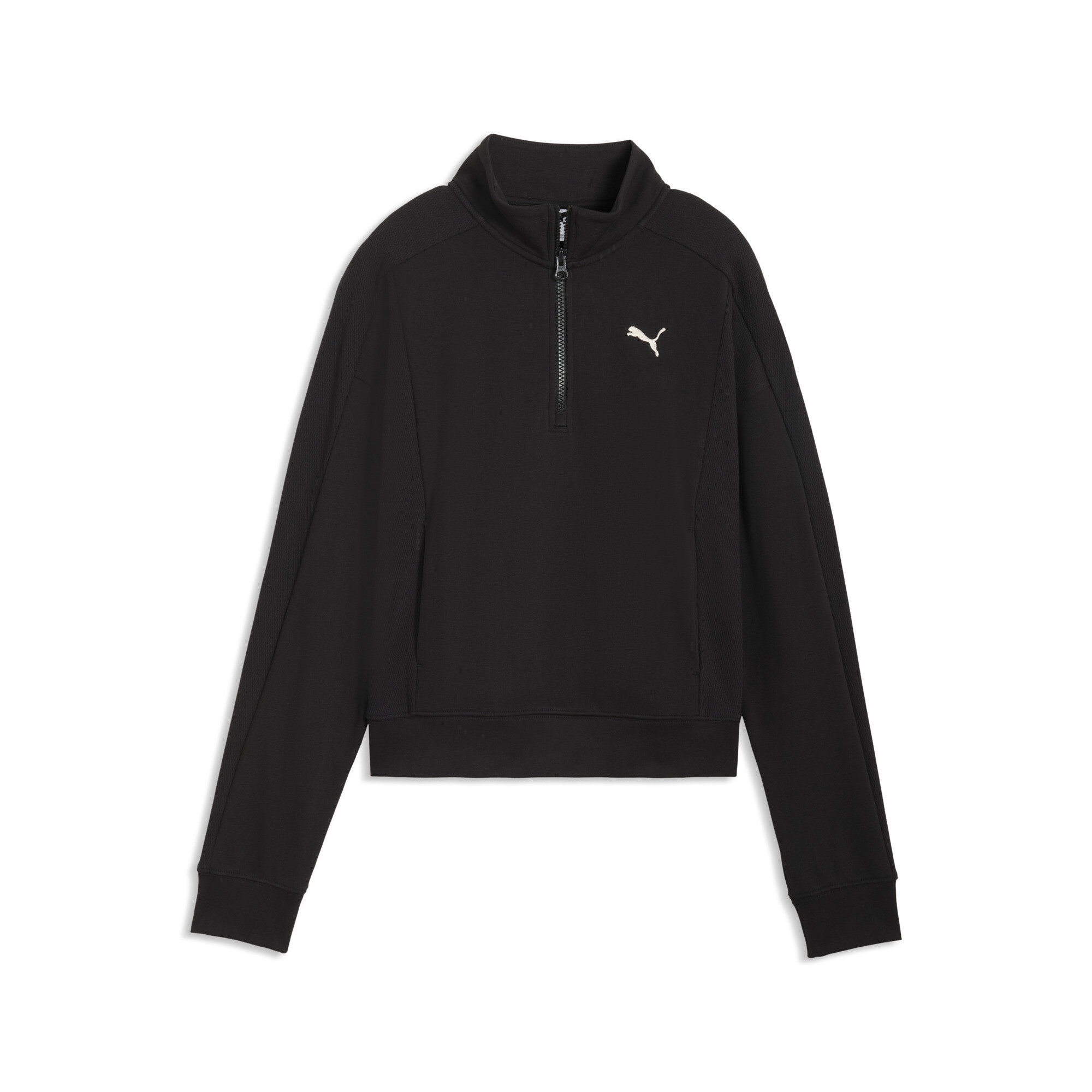 PUMA Class relaxed sweatshirt met halve rits voor Dames, Zwart, Maat XS thumbnail 3