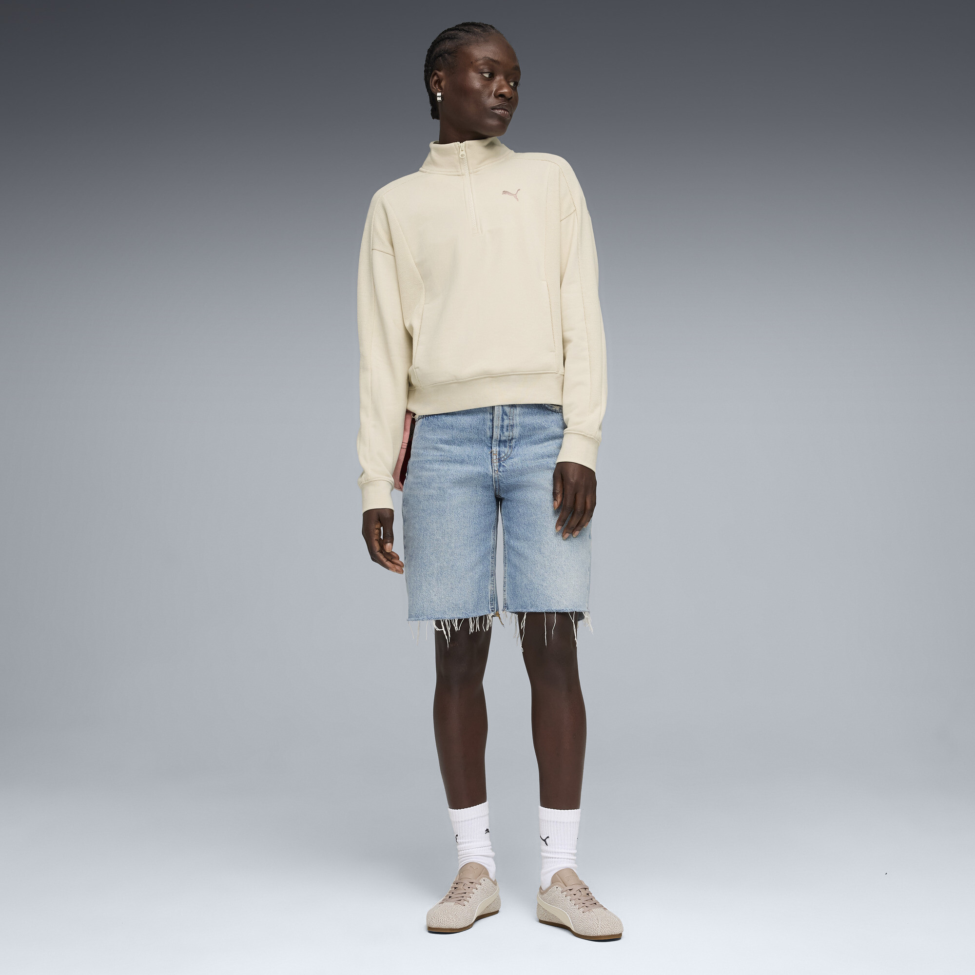 PUMA Class relaxed sweatshirt met halve rits voor Dames, Maat S thumbnail 4