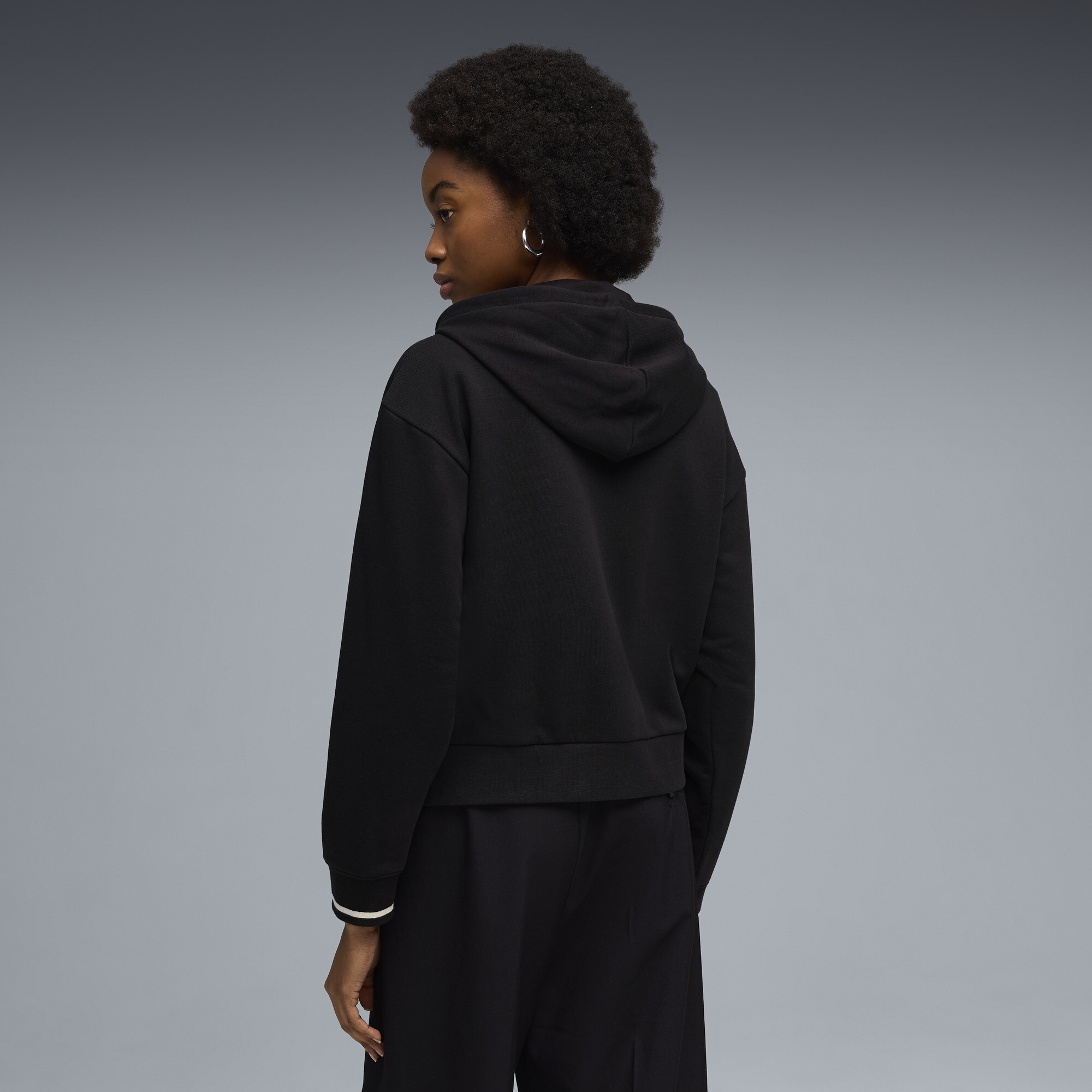 PUMA Class hoodie met volledige ritssluiting voor Dames, Zwart, Maat L thumbnail 5