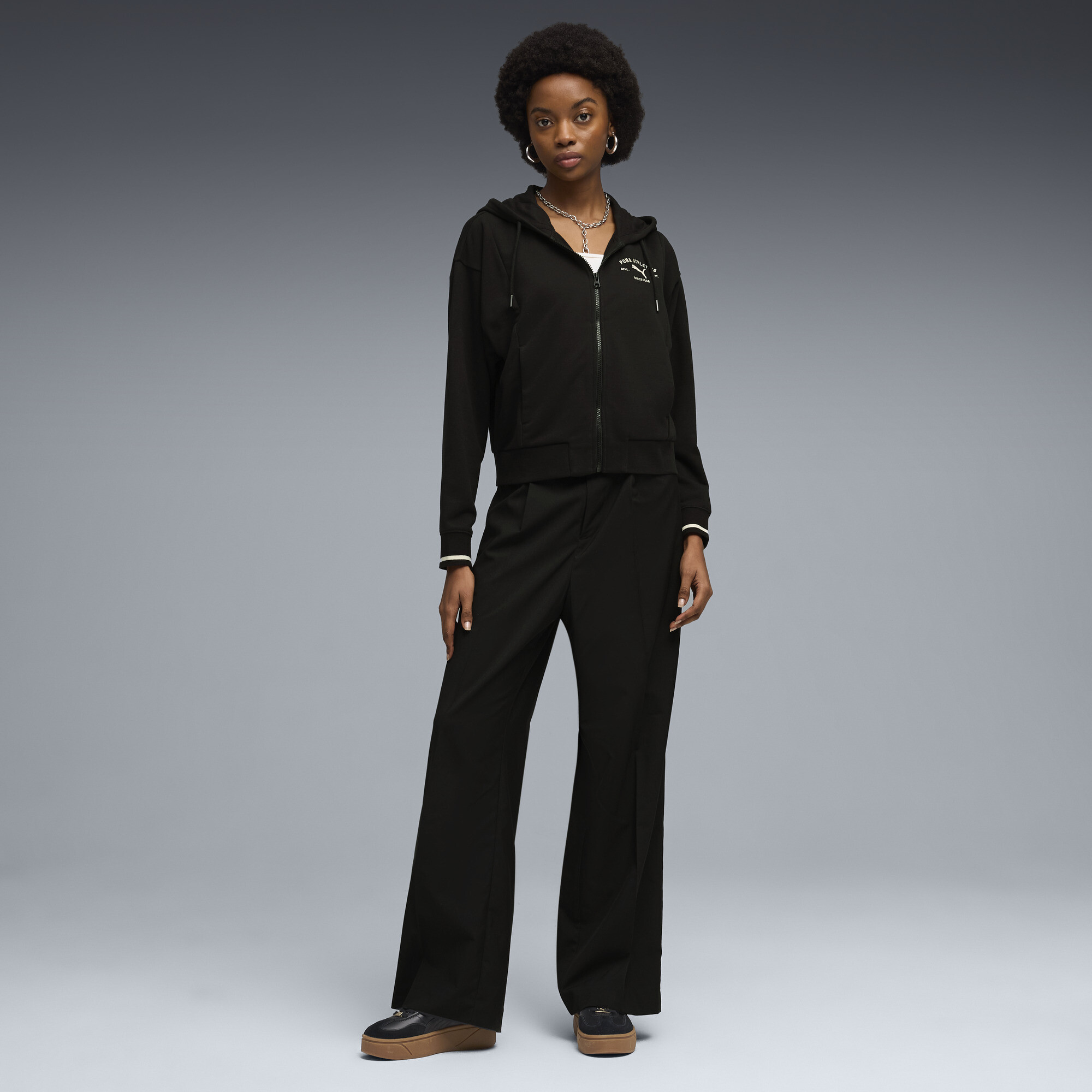 PUMA Class hoodie met volledige ritssluiting voor Dames, Zwart, Maat L thumbnail 4