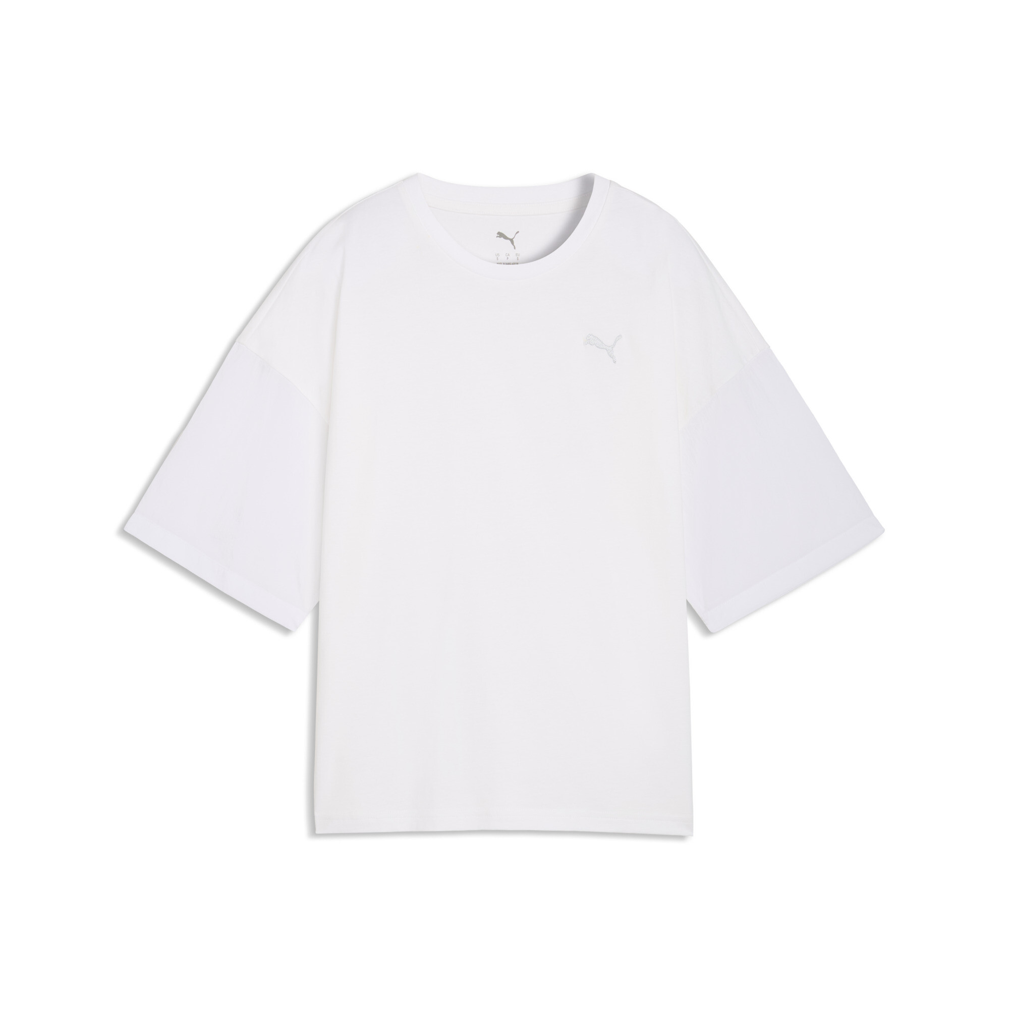 PUMA HER oversized T-shirt voor Dames, Wit, Maat XS thumbnail 3