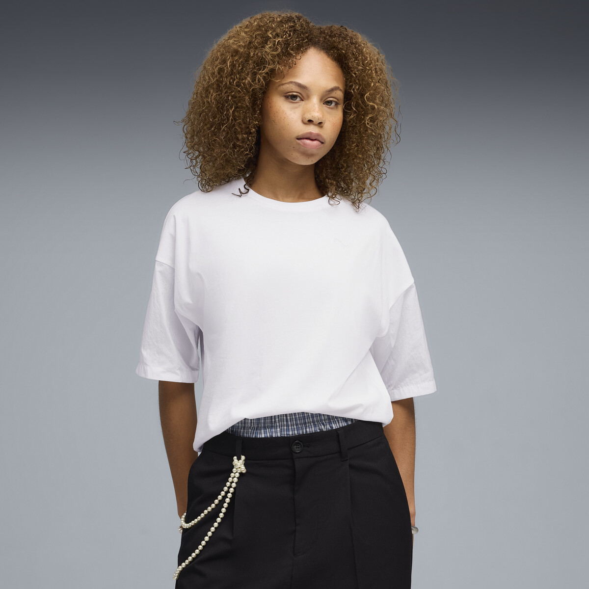 HER Oversized T-Shirt Women in White by PUMA, Small