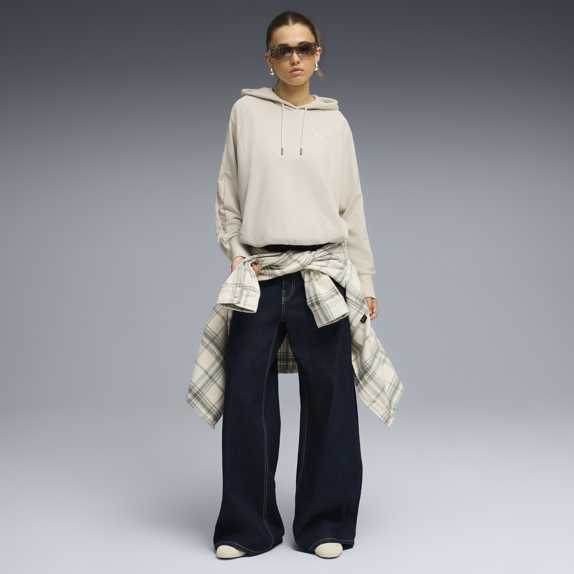 PUMA HER oversized hoodie voor Dames, Maat XS thumbnail 4