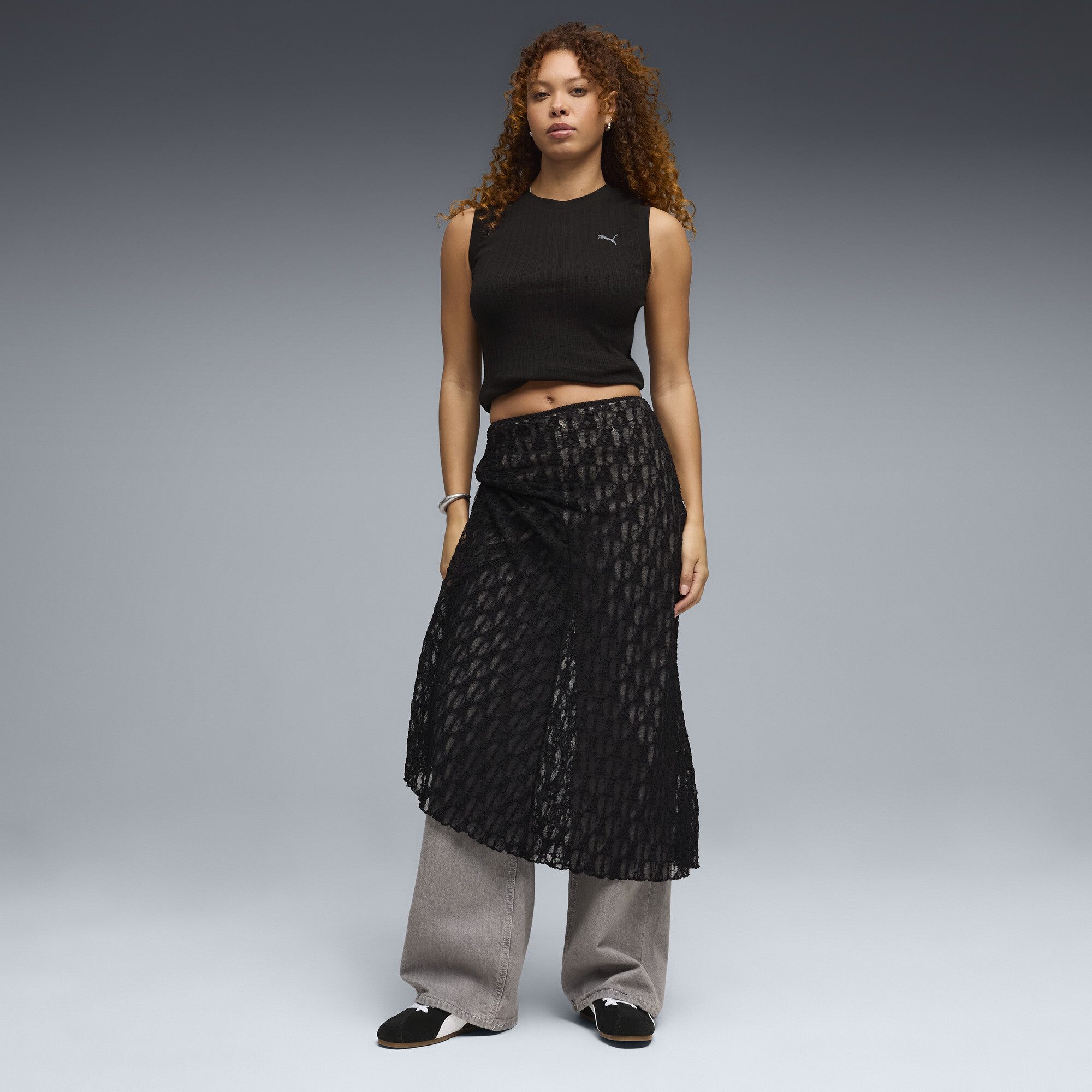 PUMA HER tanktop voor Dames, Zwart, Maat S thumbnail 4