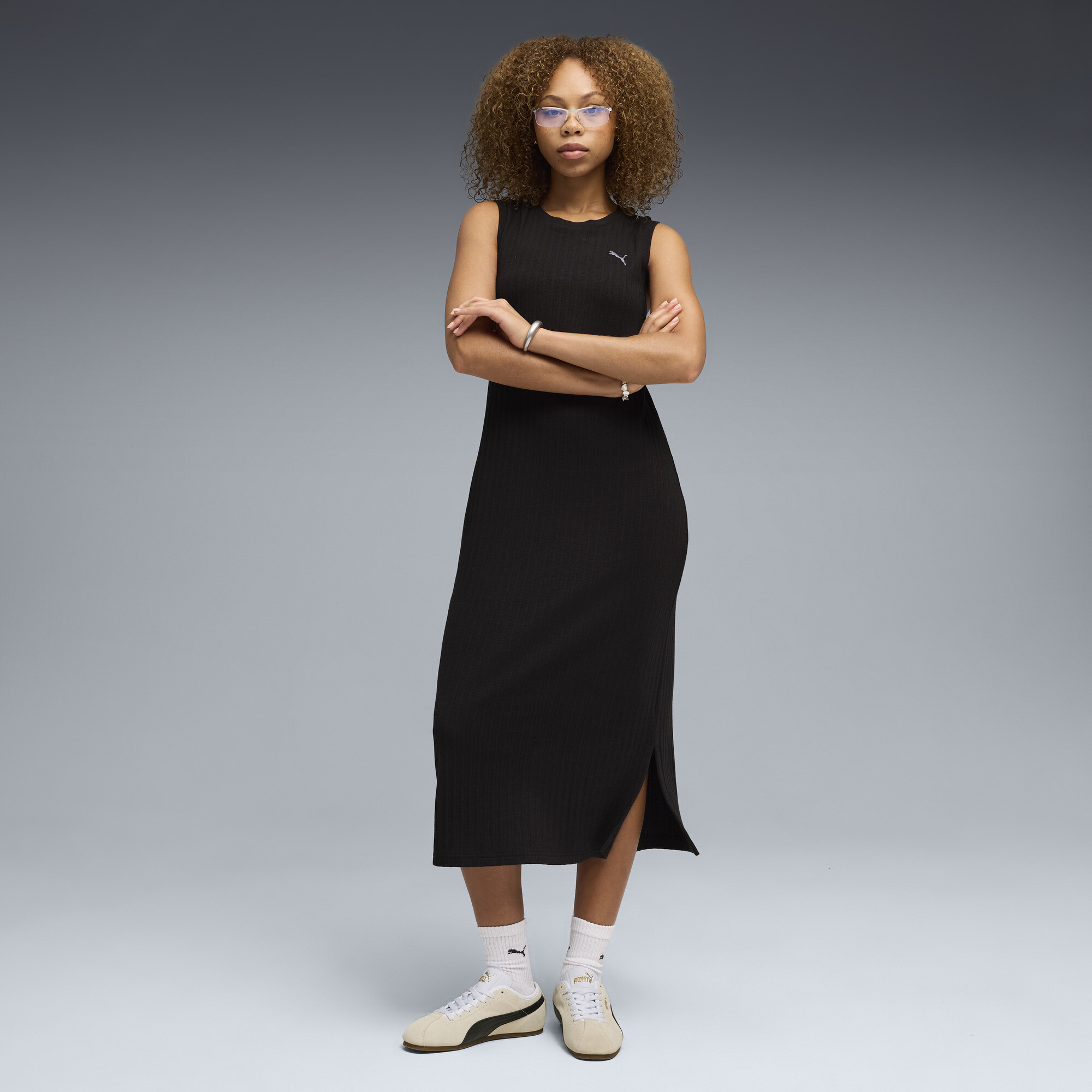 PUMA HER relaxte jurk voor Dames, Zwart, Maat XL thumbnail 2