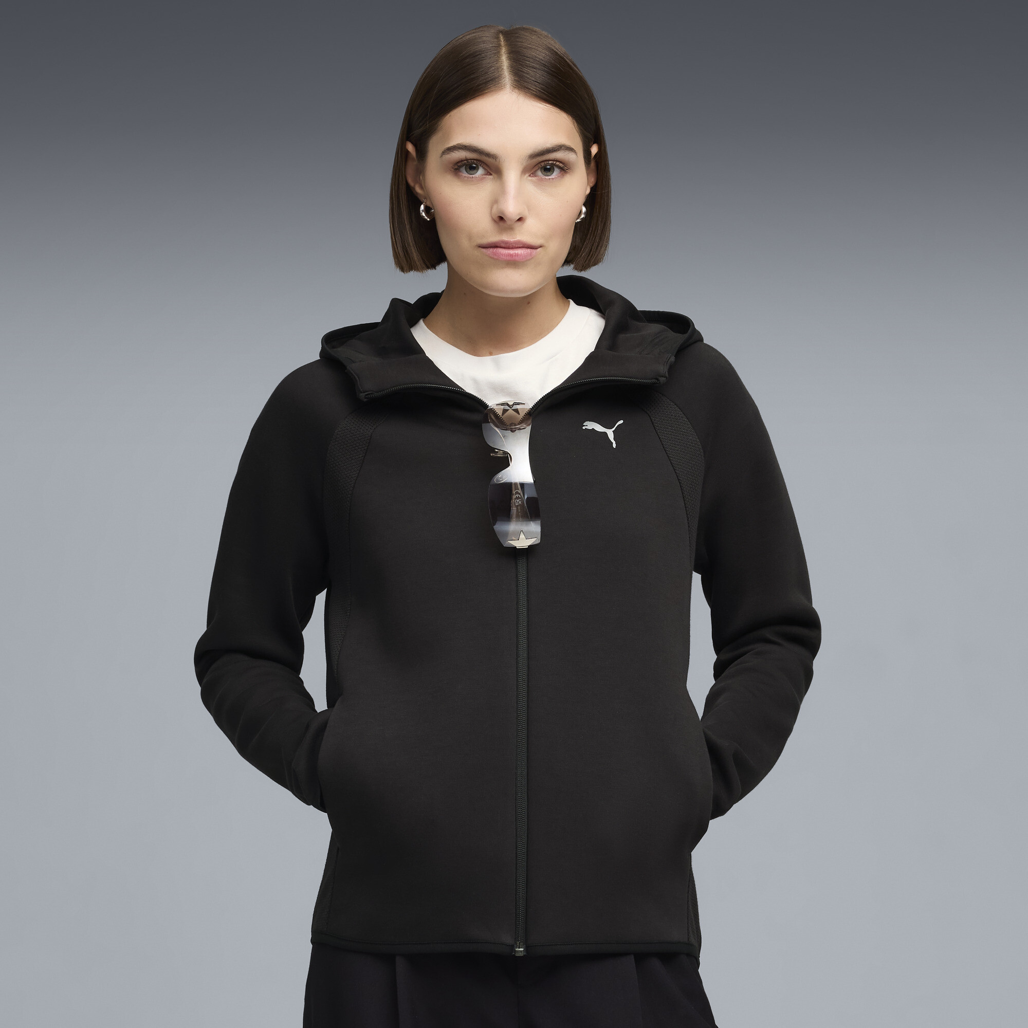 PUMA Sweatà capuche zippé Evostripe Femme Vêtements - vue 3