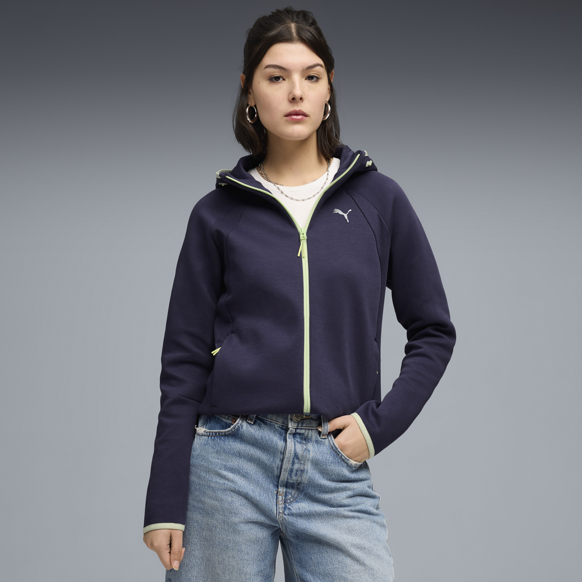 PUMA Sweatà capuche zippé Evostripe Femme Vêtements - vue 2