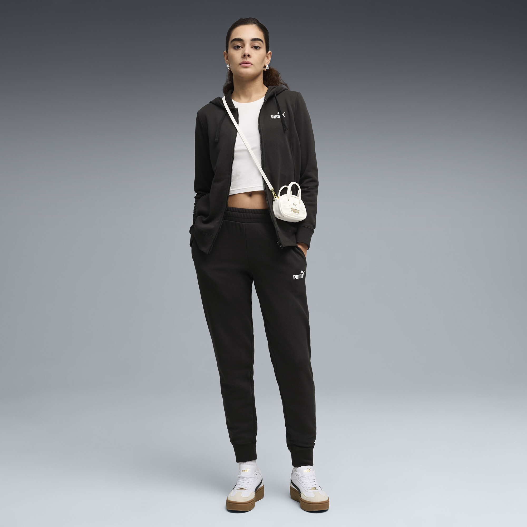 希少 新品 タグ付き PUMA 日本代表 96 97年 上下セット オフィシャル Спортивный костюм Hooded Tracksuit Women | Цвет: Черный | Puma