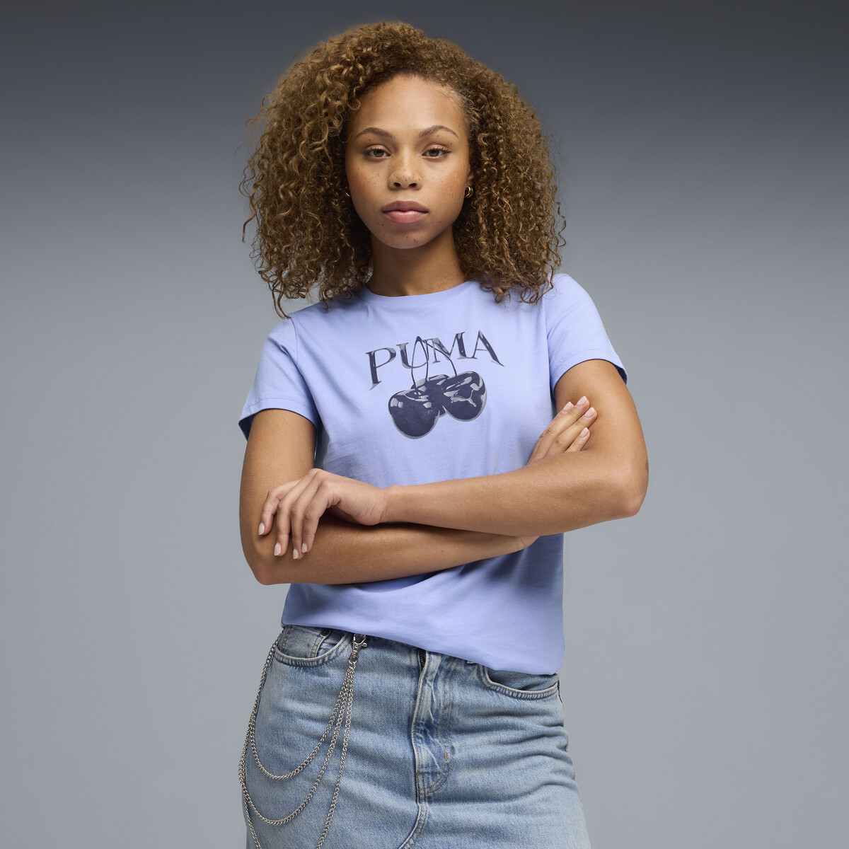Graphic Cherry T-Shirt Women in Intense Lavender by PUMA, Large
