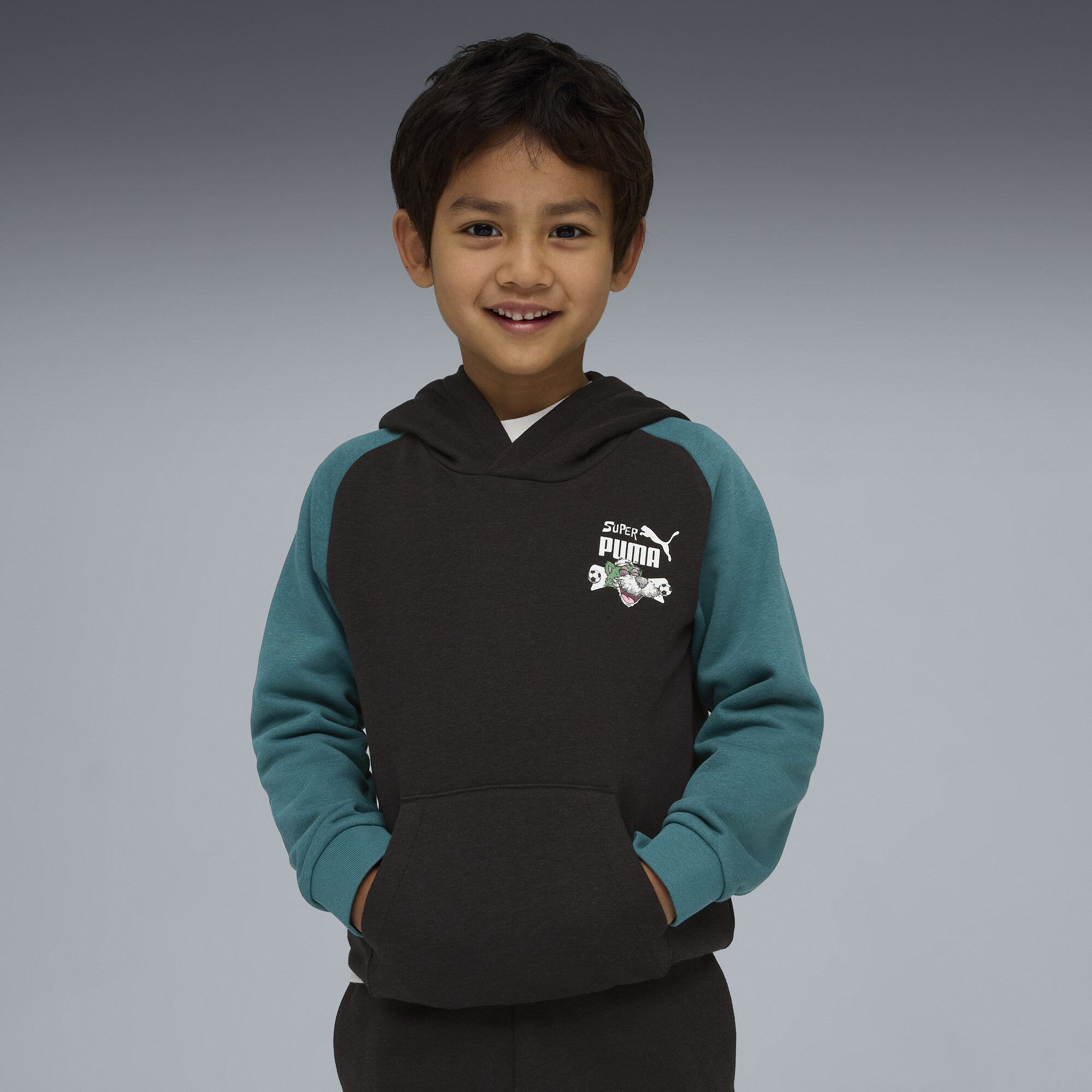Super PUMA hoodie, Zwart, Maat 6-7Y thumbnail 4