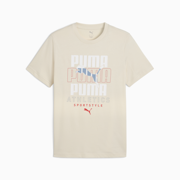 Graphic Stacked Tee Men, Alpine Snow, large-ZAF