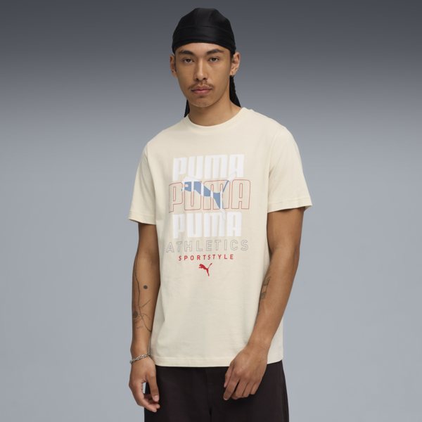 Graphic Stacked Tee Men, Alpine Snow, large-ZAF