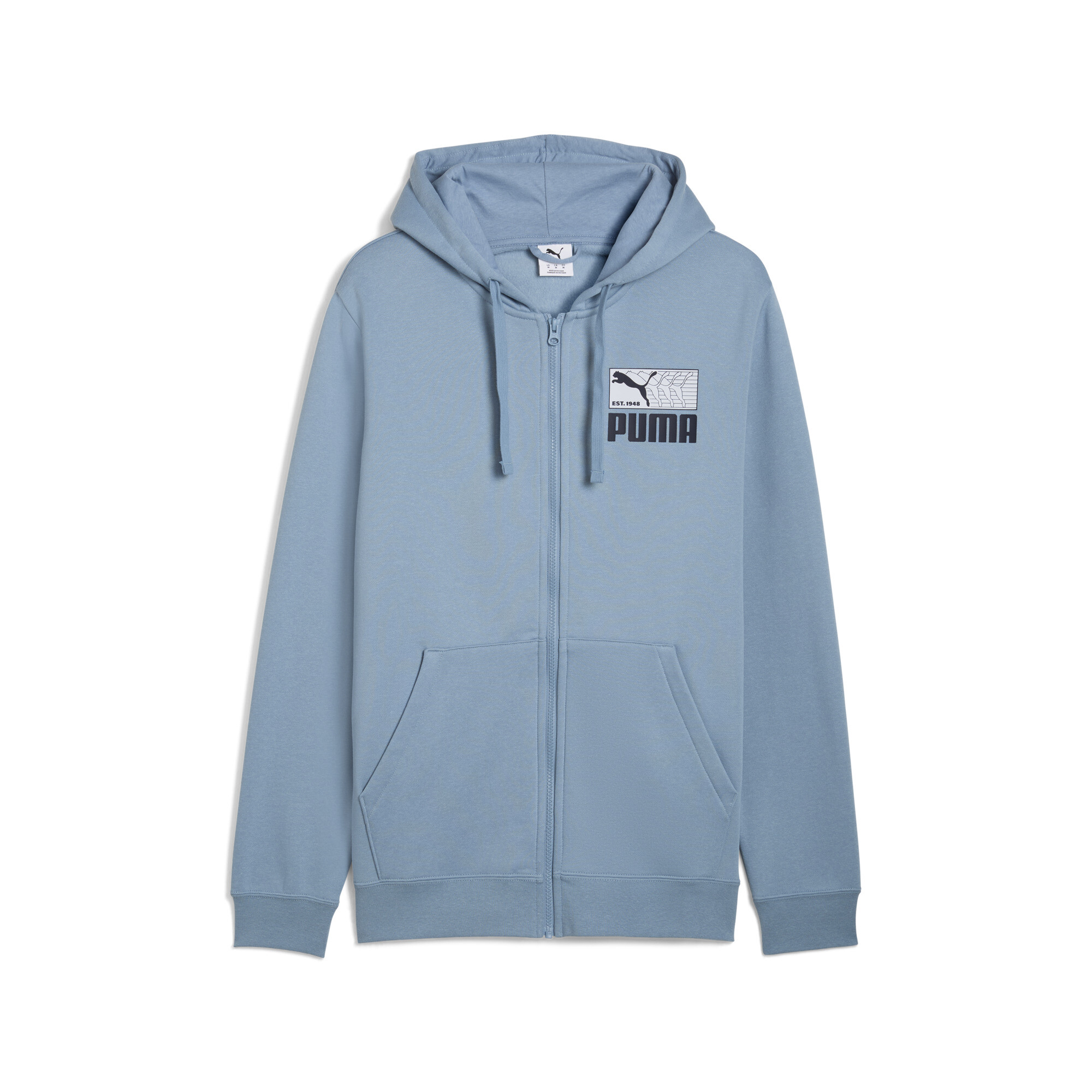 Puma Graphic Repeat Fz Hoodie Men In Blue