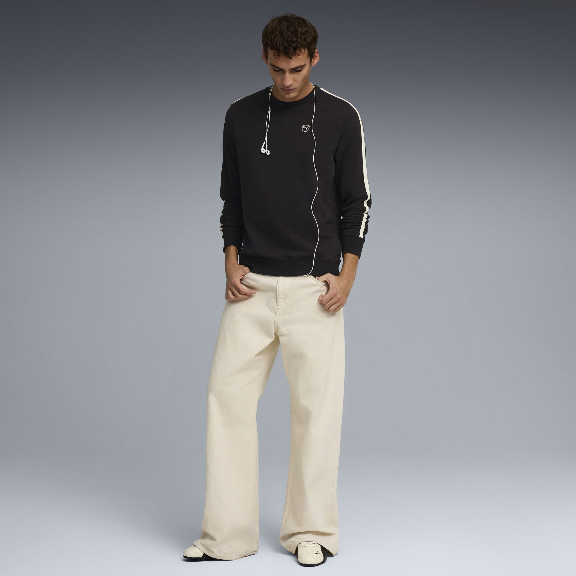 PUMA Essentials Elevated sweatshirt met ronde hals voor Heren, Zwart, Maat L thumbnail 2