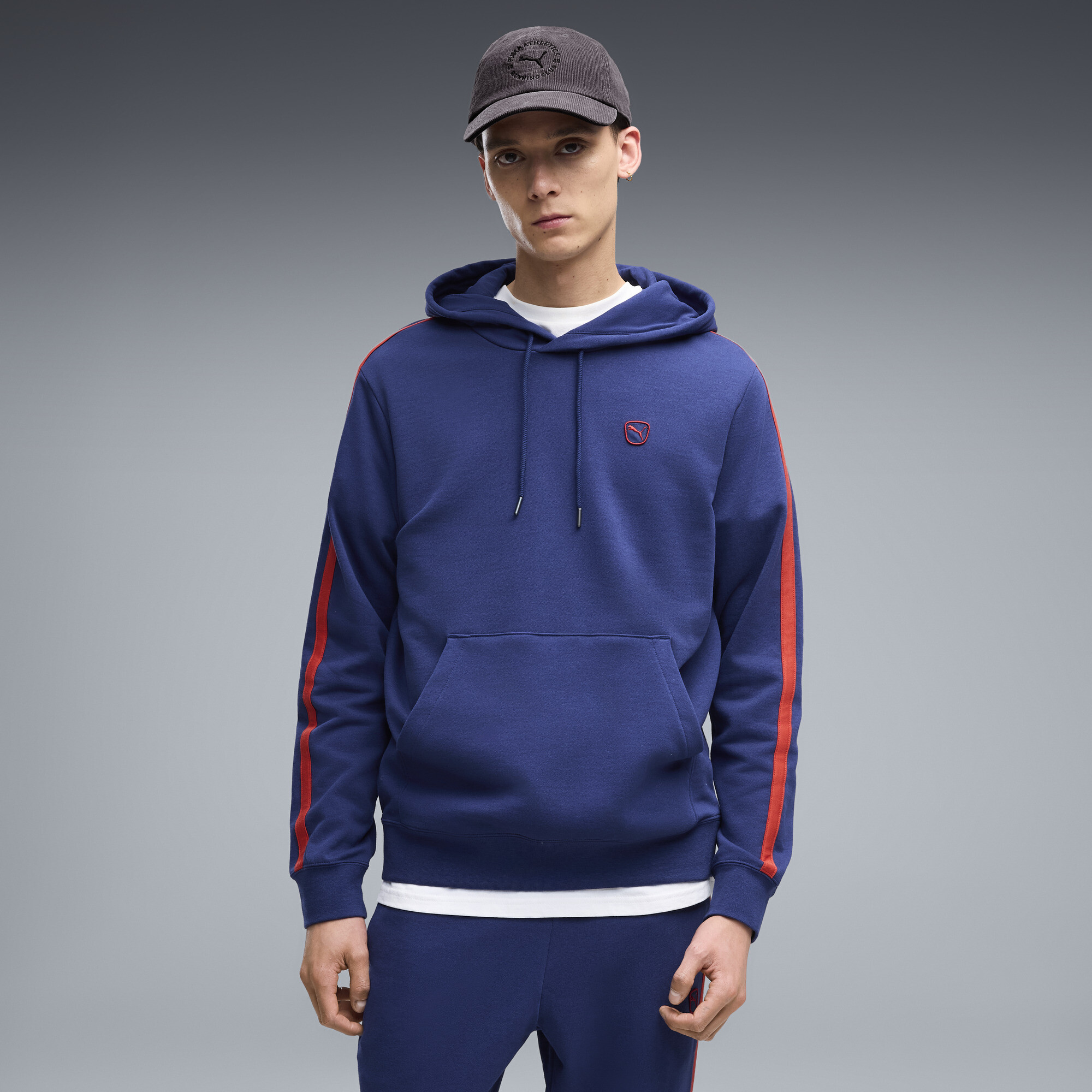 PUMA Elevated Essentials Men's Hoodie in Blue, Size XXL