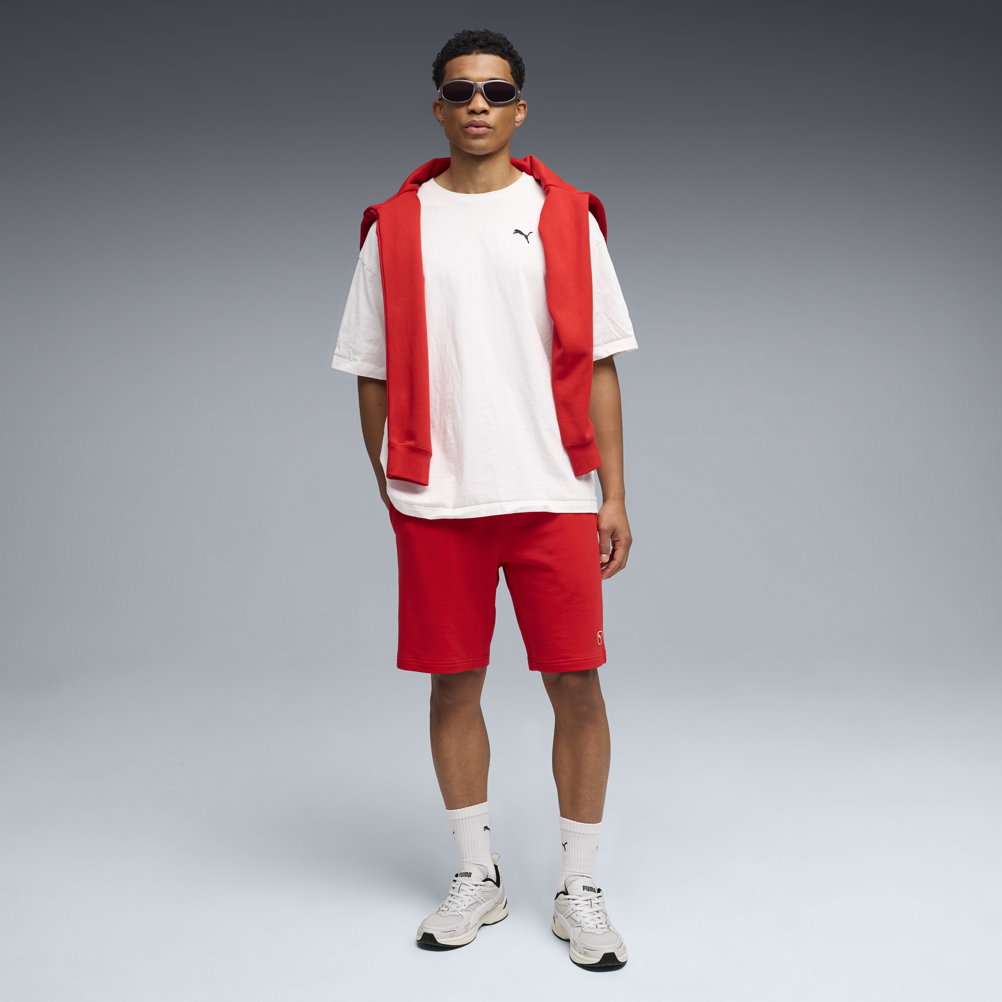 PUMA Essentials Elevated short van 22,86 cm voor Heren, Rood, Maat S thumbnail 2