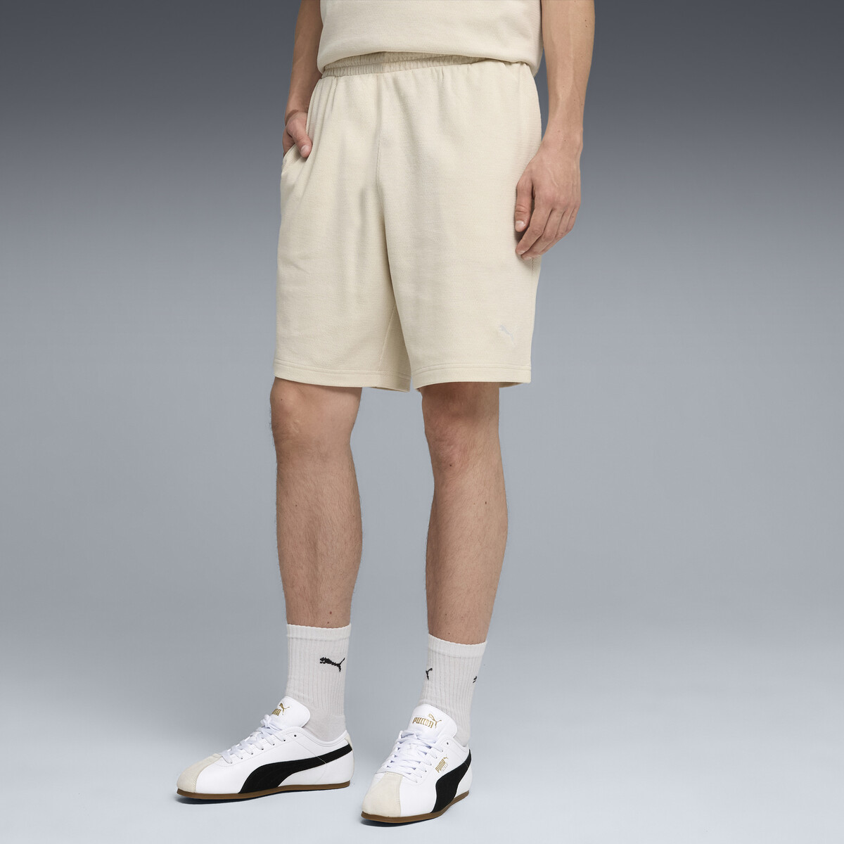 Essentials Elevated Relaxed 9-inch Shorts Men in Alpine Snow by PUMA, XL