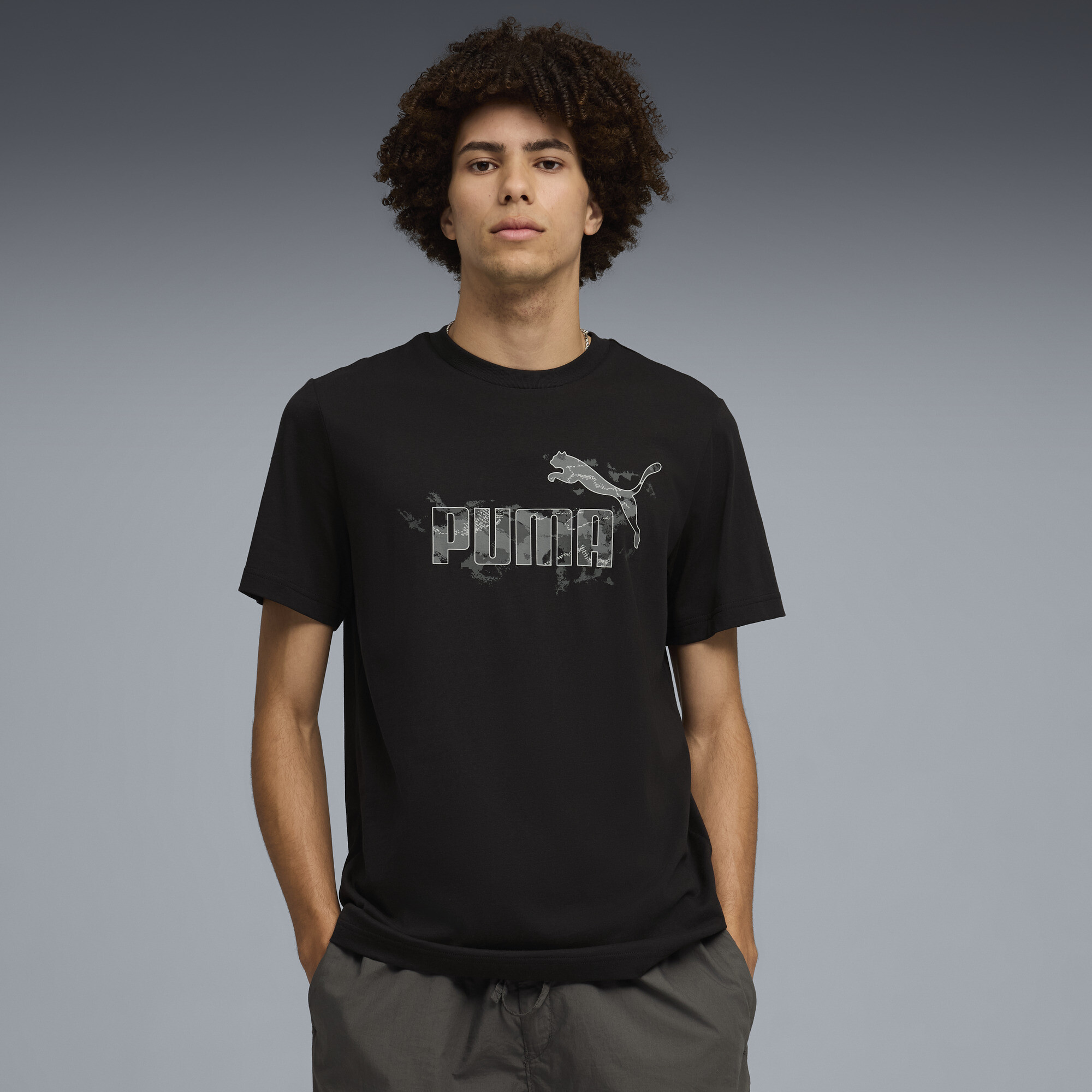 PUMA Camo T-shirt voor Heren, Zwart, Maat XXL