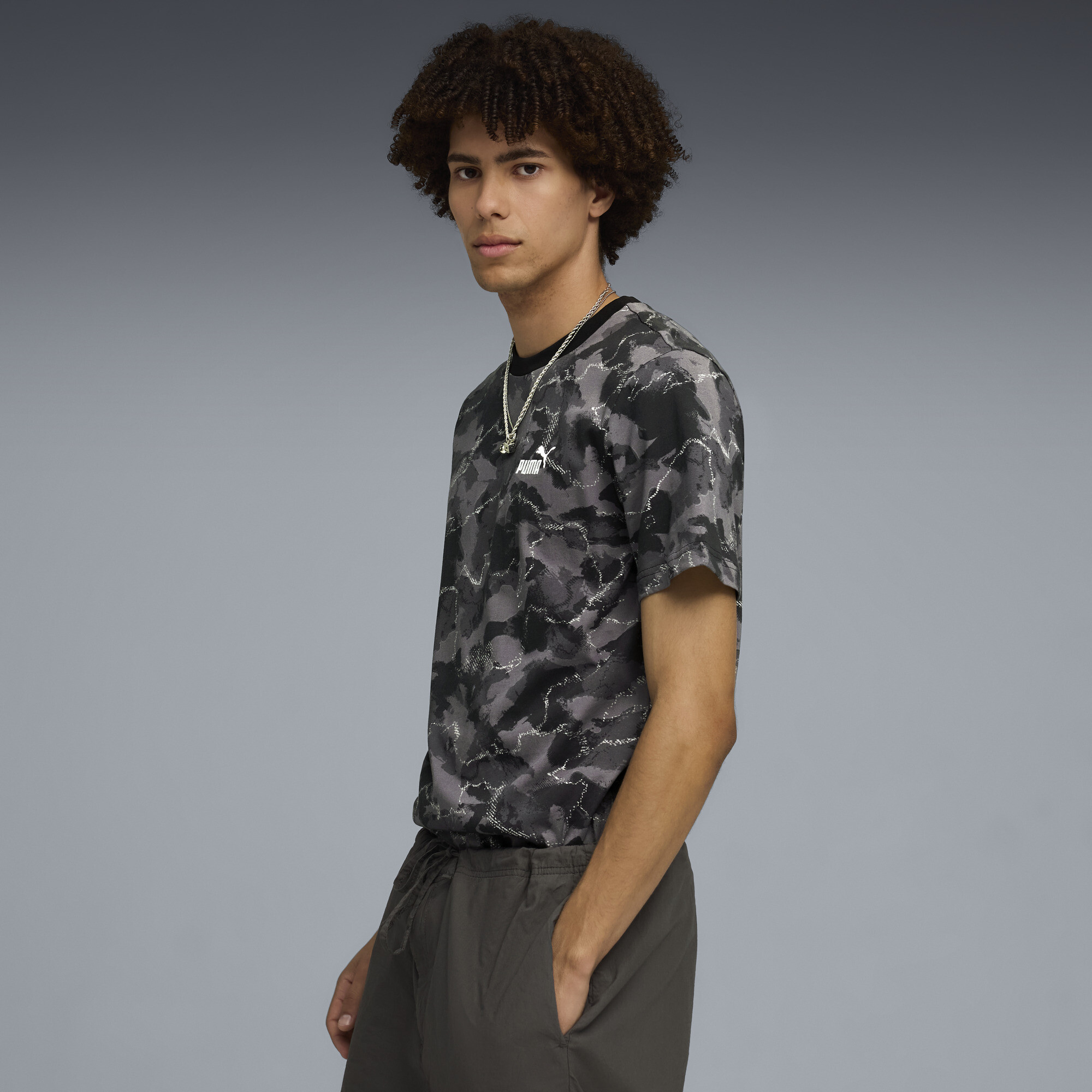 PUMA Camo bedrukt T-shirt voor Heren, Zwart, Maat XXL thumbnail 4