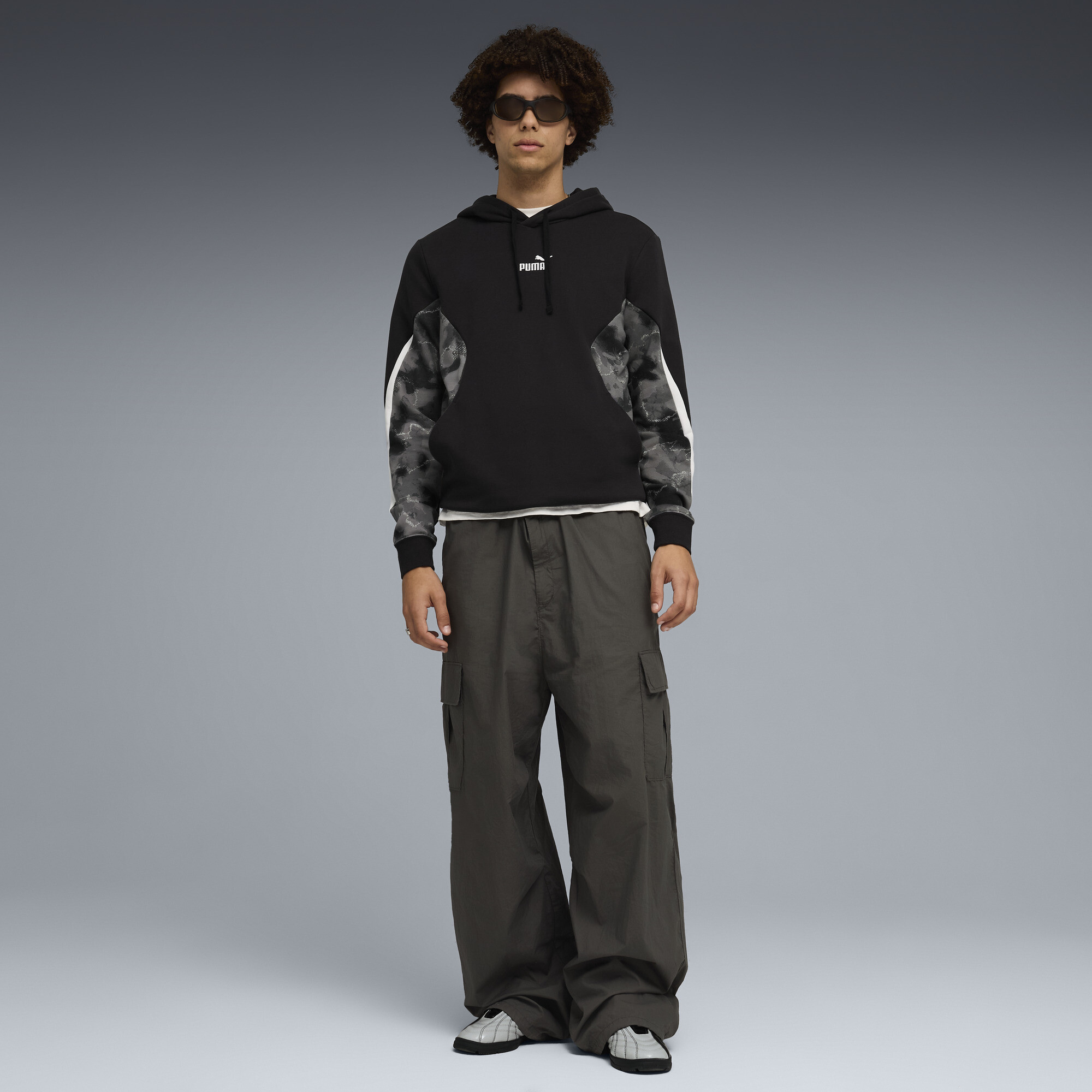 PUMA Camo hoodie voor Heren, Zwart, Maat S thumbnail 4