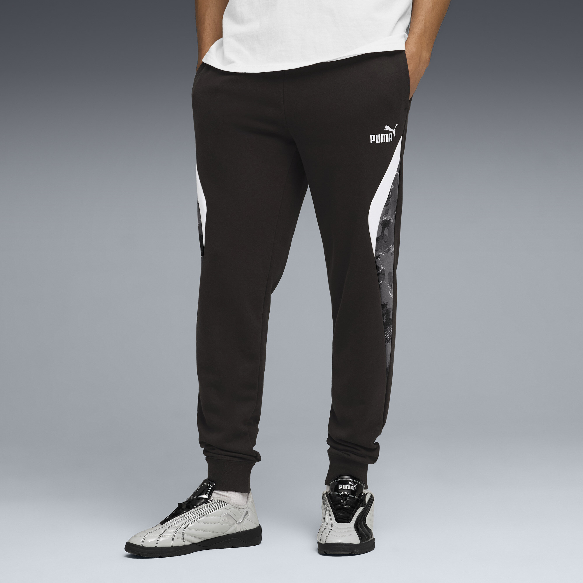 PUMA Camo joggingbroek voor Heren, Zwart, Maat M