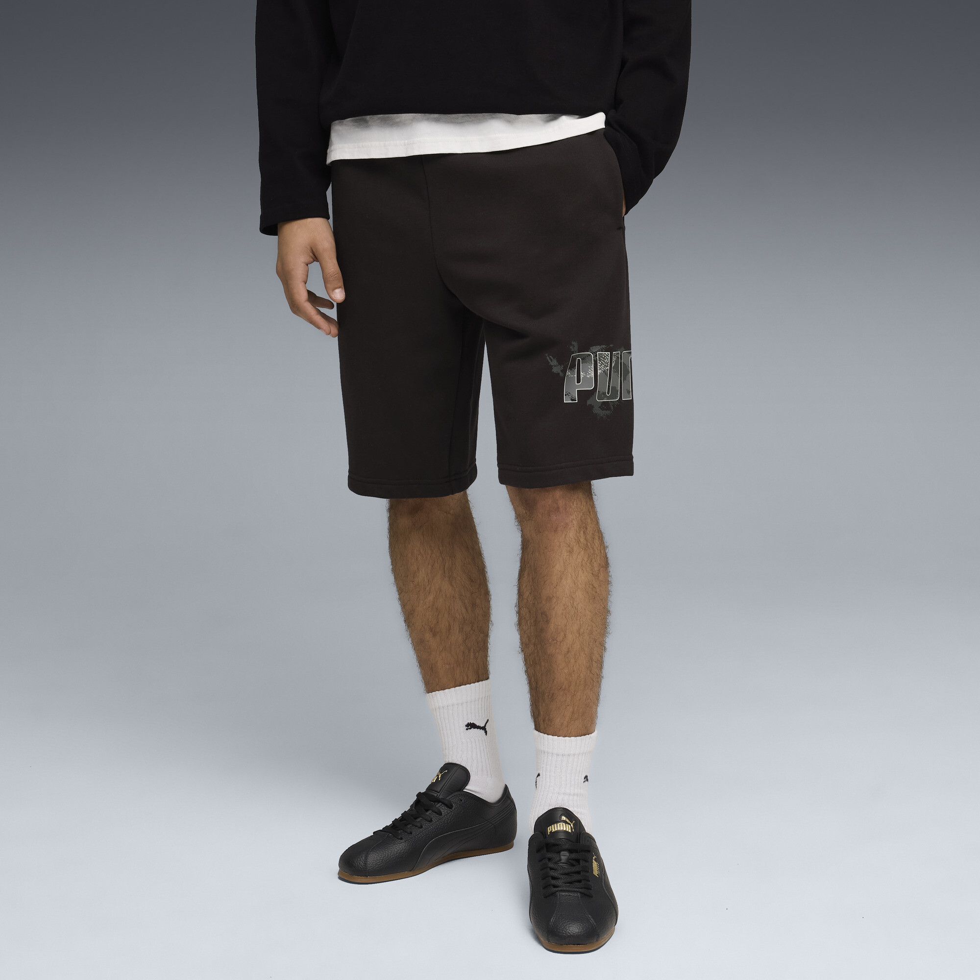 PUMA Camo short voor Heren, Zwart, Maat XXL