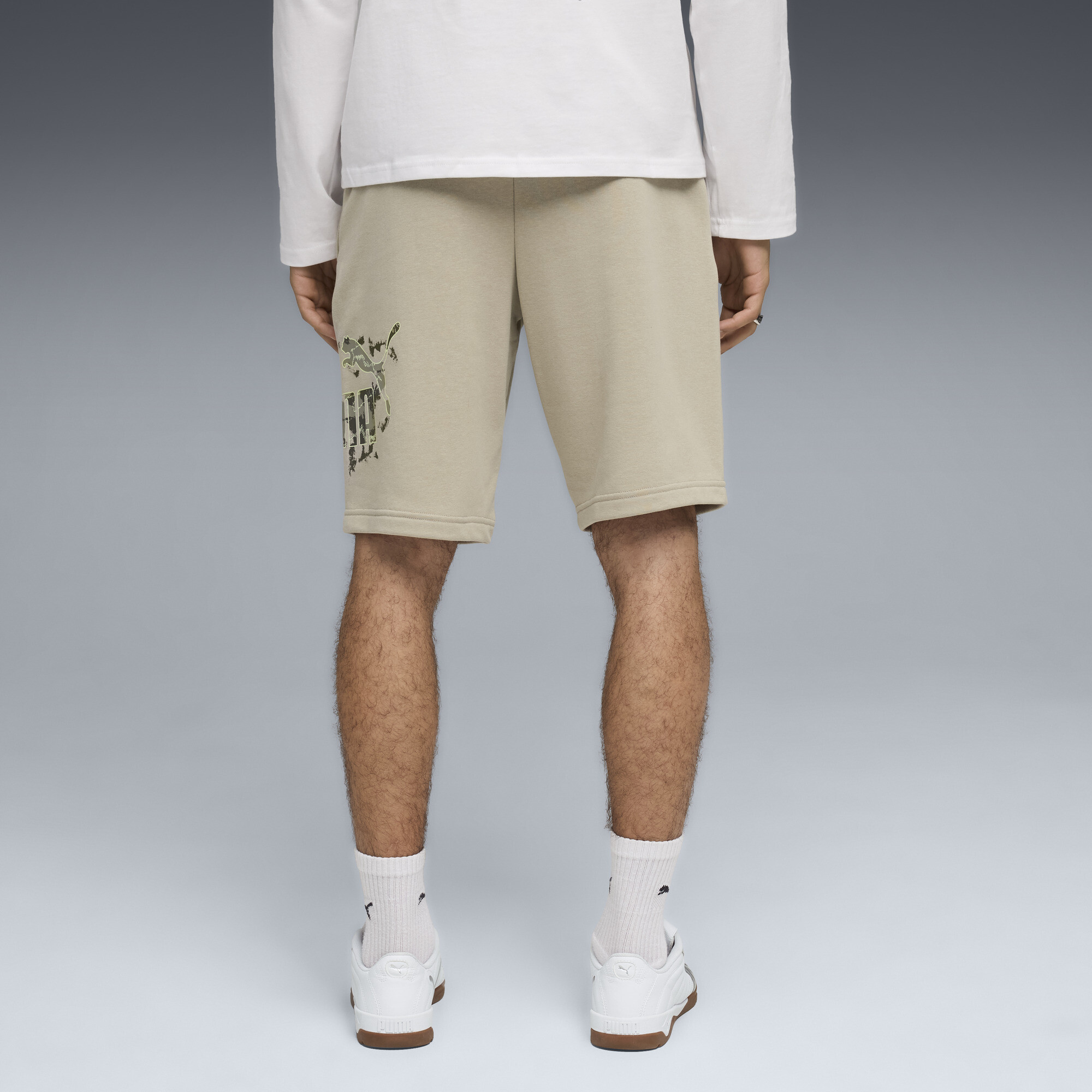 PUMA Camo short voor Heren, Beige/Grijs, Maat L thumbnail 5