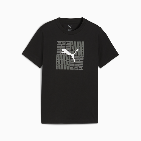 Graphic Box Tee Youth, PUMA Black, large-ZAF
