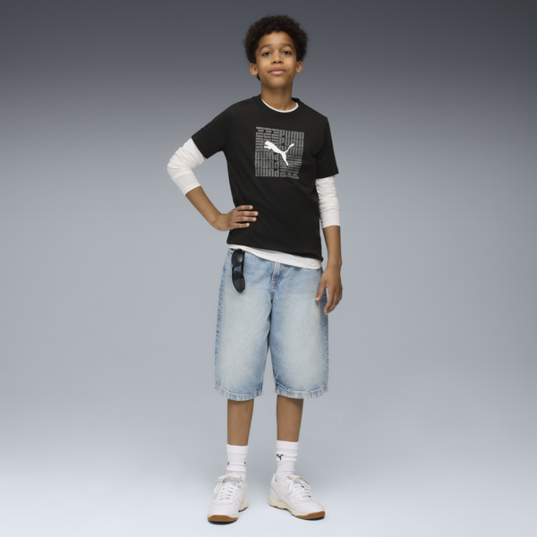 Graphic Box Tee Youth, PUMA Black, large-ZAF
