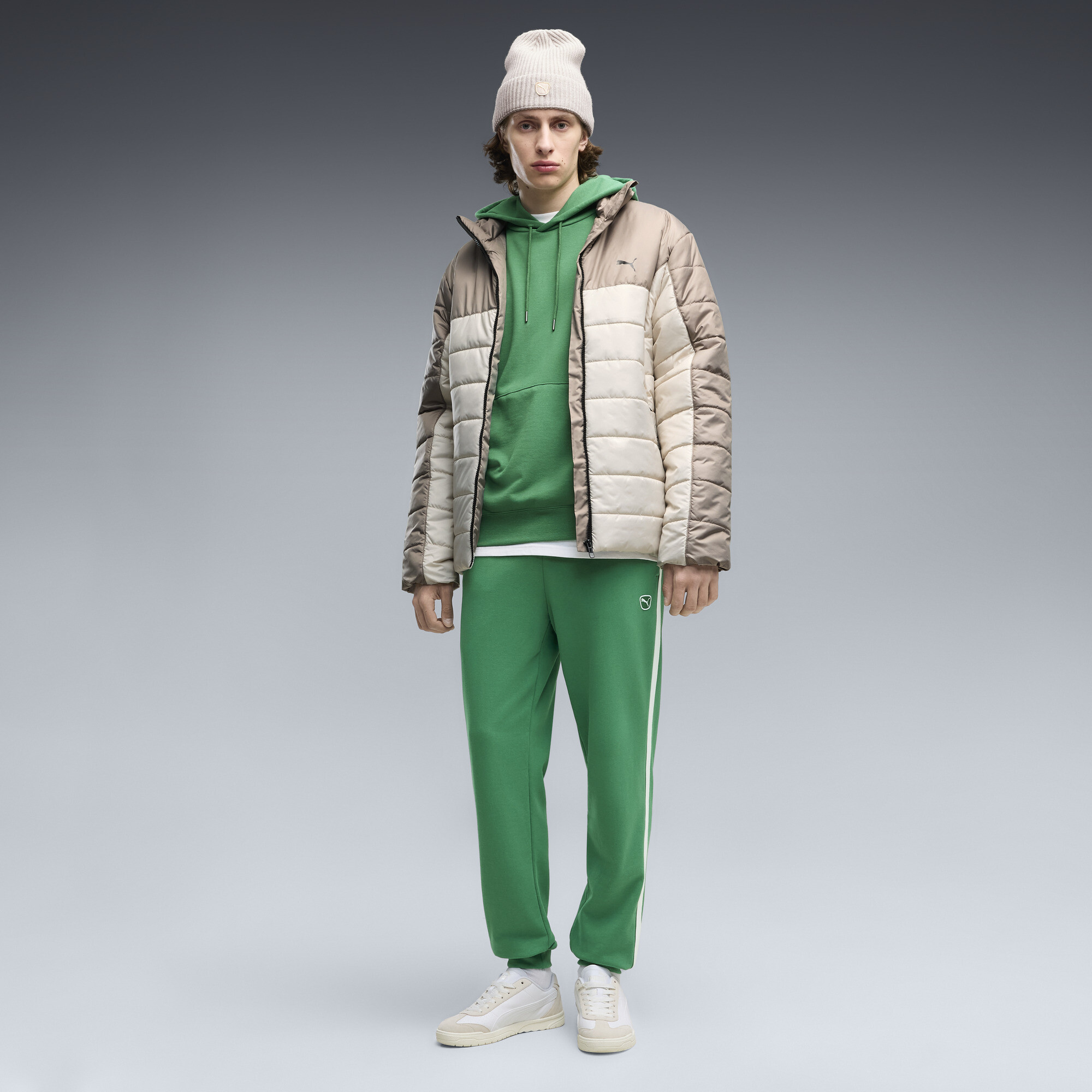 PUMA Elevated Essentials Men's Sweatpants in Green, Size XL