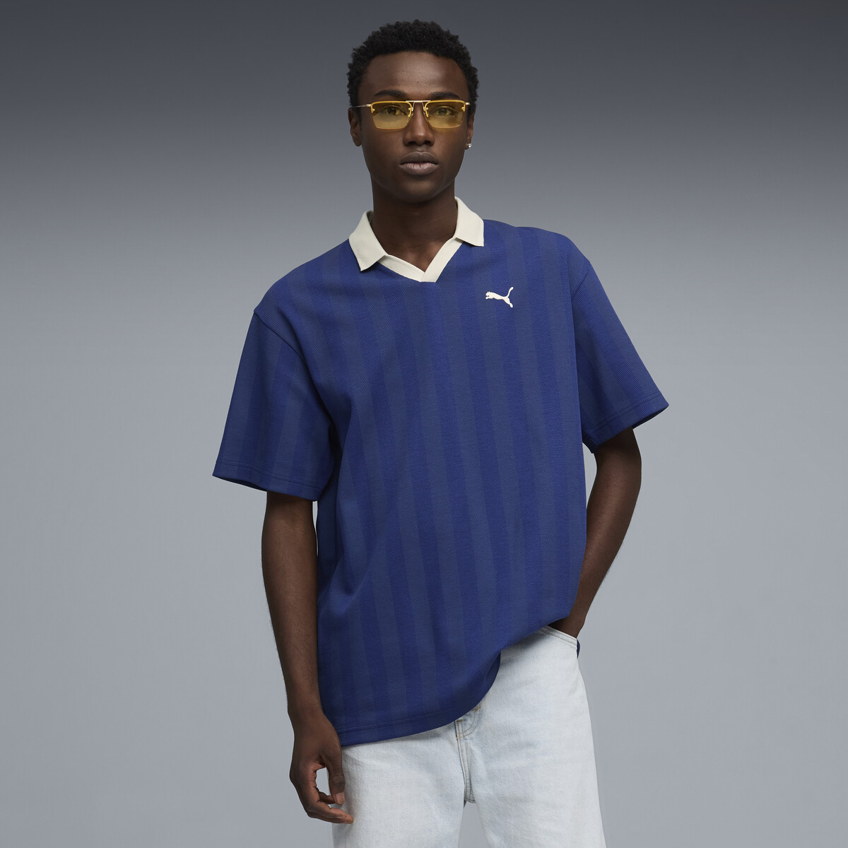PUMA Class Relaxed Pinnacle Polo Men in Blue Jewel, XL