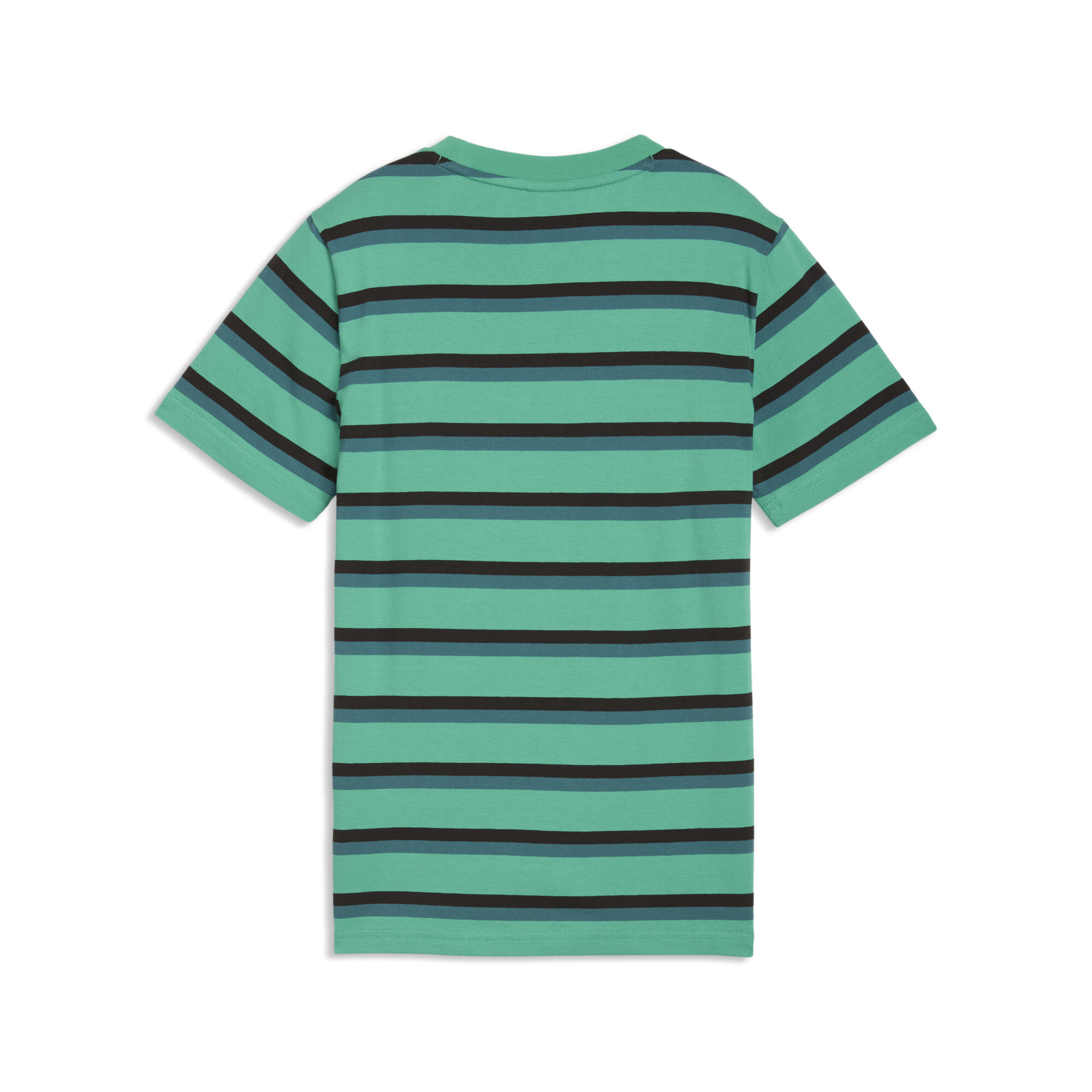 PUMA Essentials gestreept T-shirt, Groen, Maat 11-12Y thumbnail 2