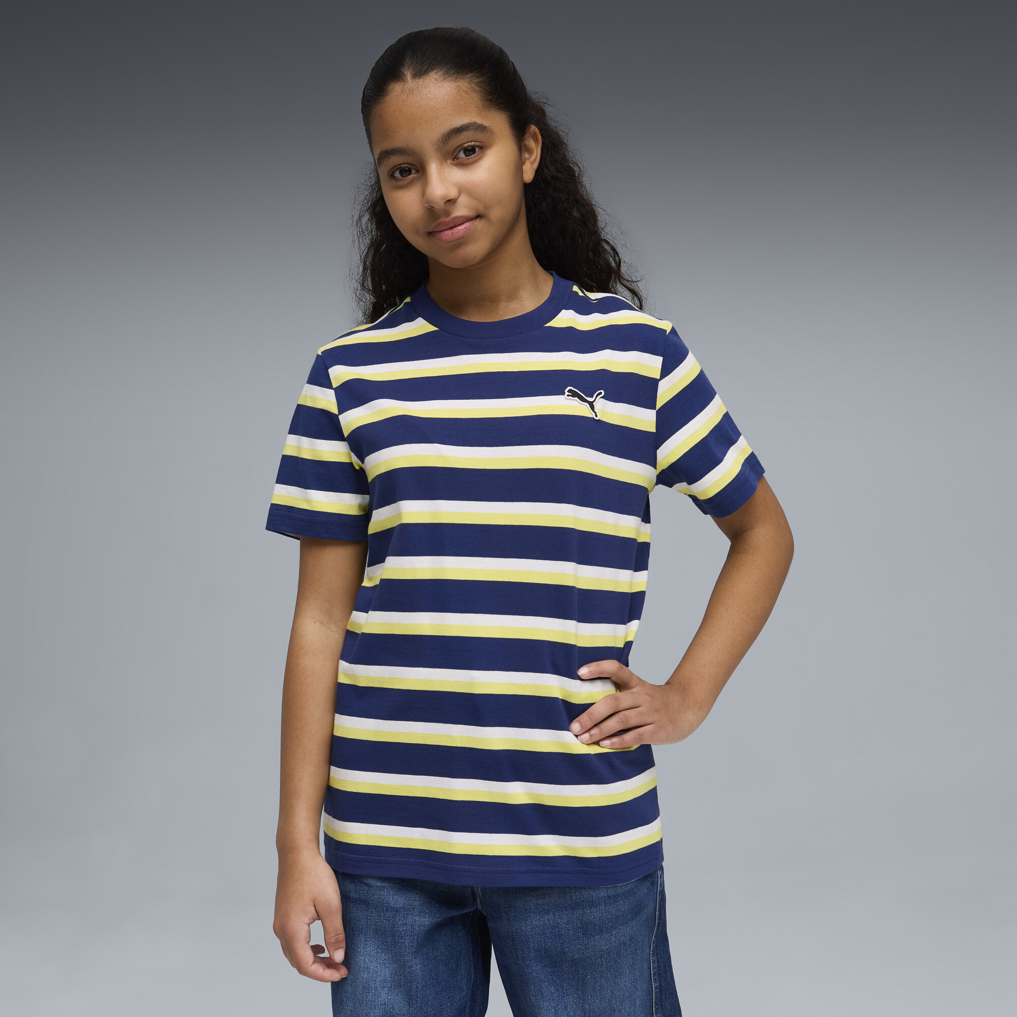 PUMA T shirt rayé Essentials Enfant et Adolescent Vêtements 11 12Y - vue 4