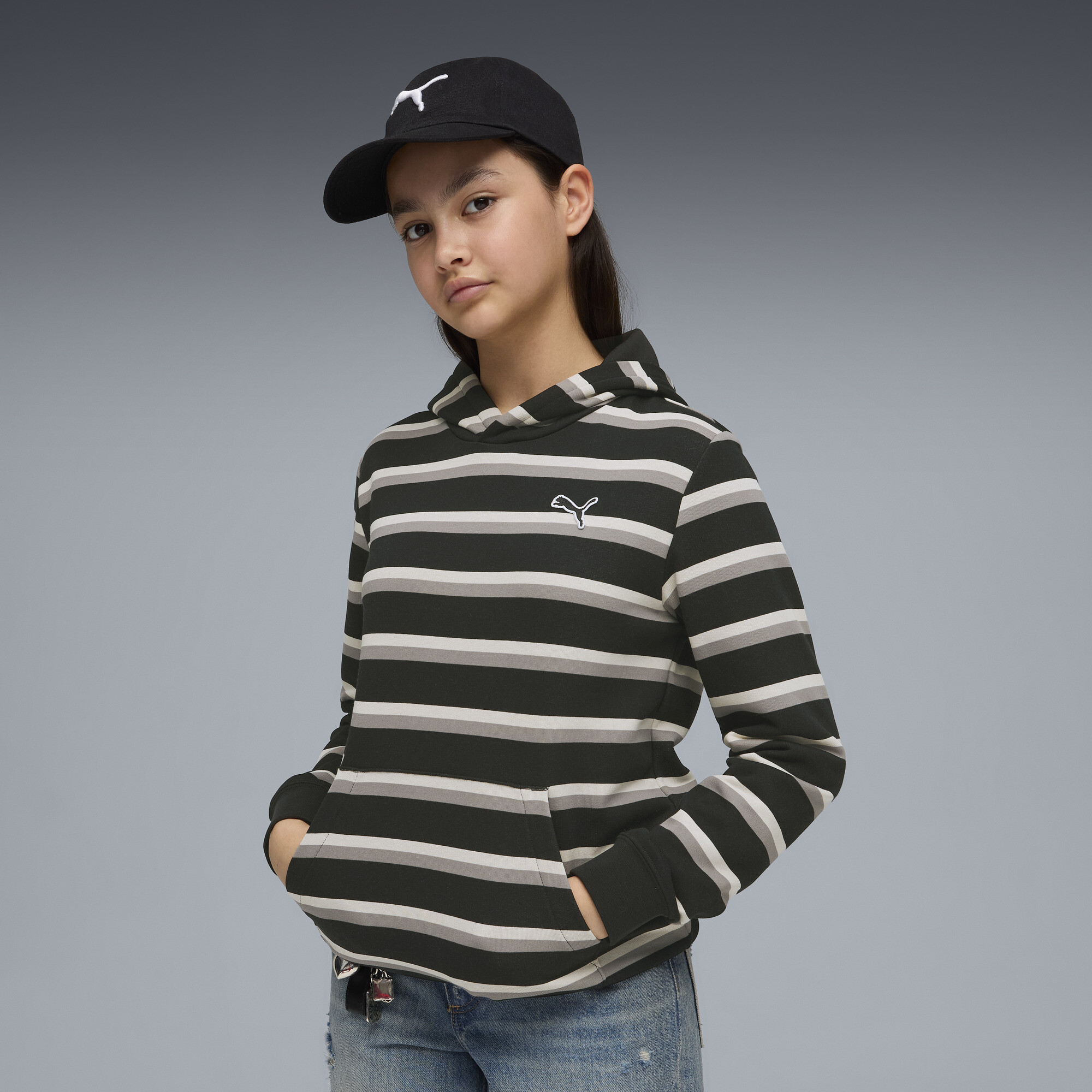 PUMA Essentials bedrukte hoodie, Zwart, Maat 15-16Y thumbnail 5