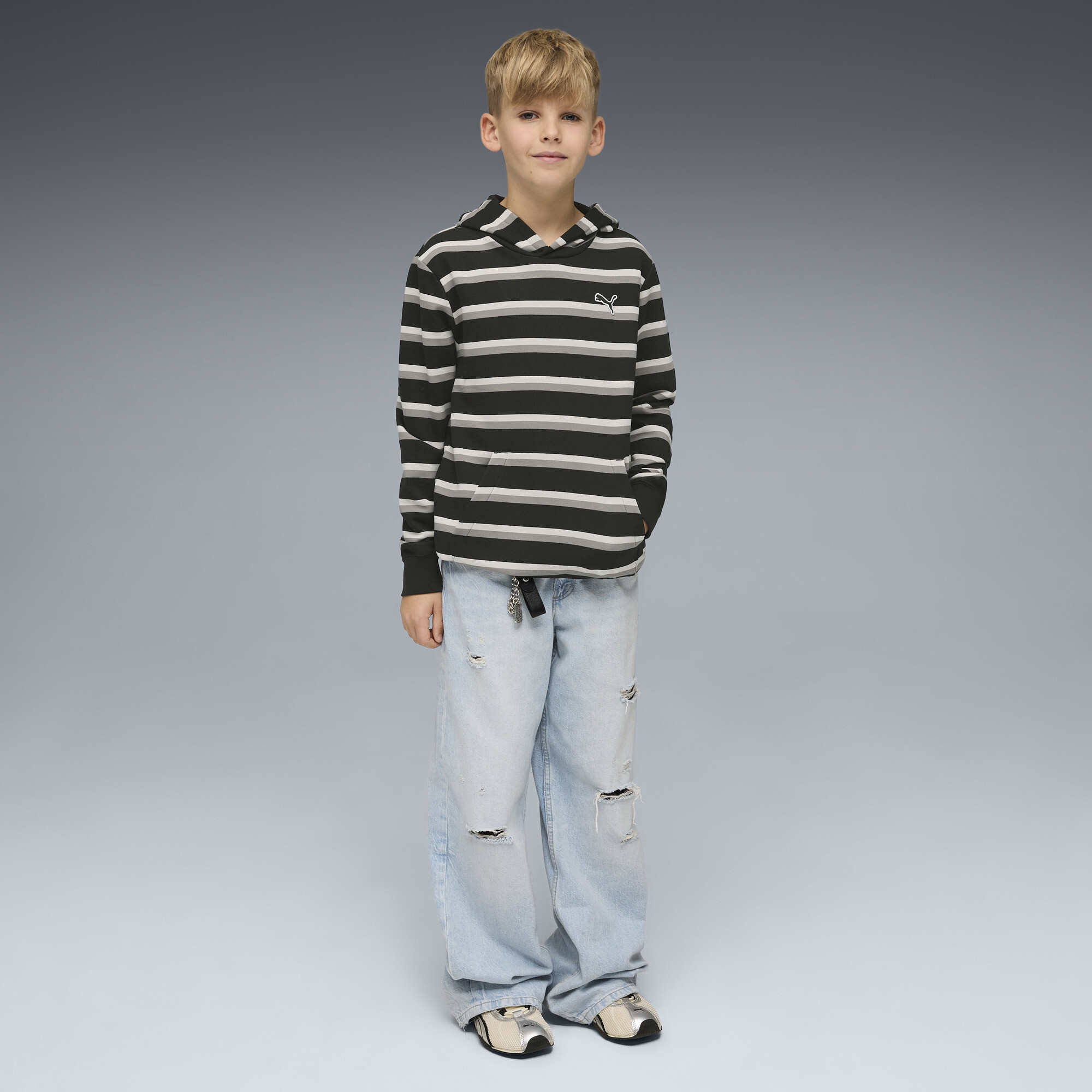 PUMA Essentials bedrukte hoodie, Zwart, Maat 15-16Y thumbnail 3