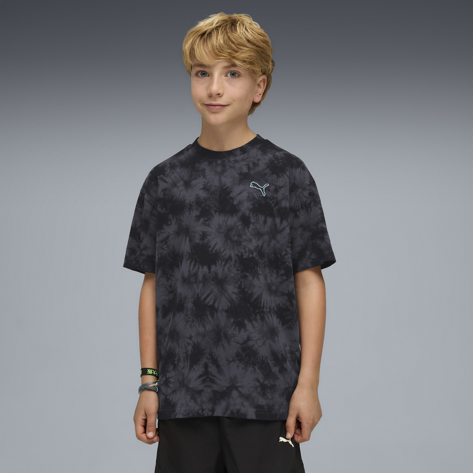 PUMA Essentials relaxed tie-dye T-shirt, Zwart, Maat 13-14Y
