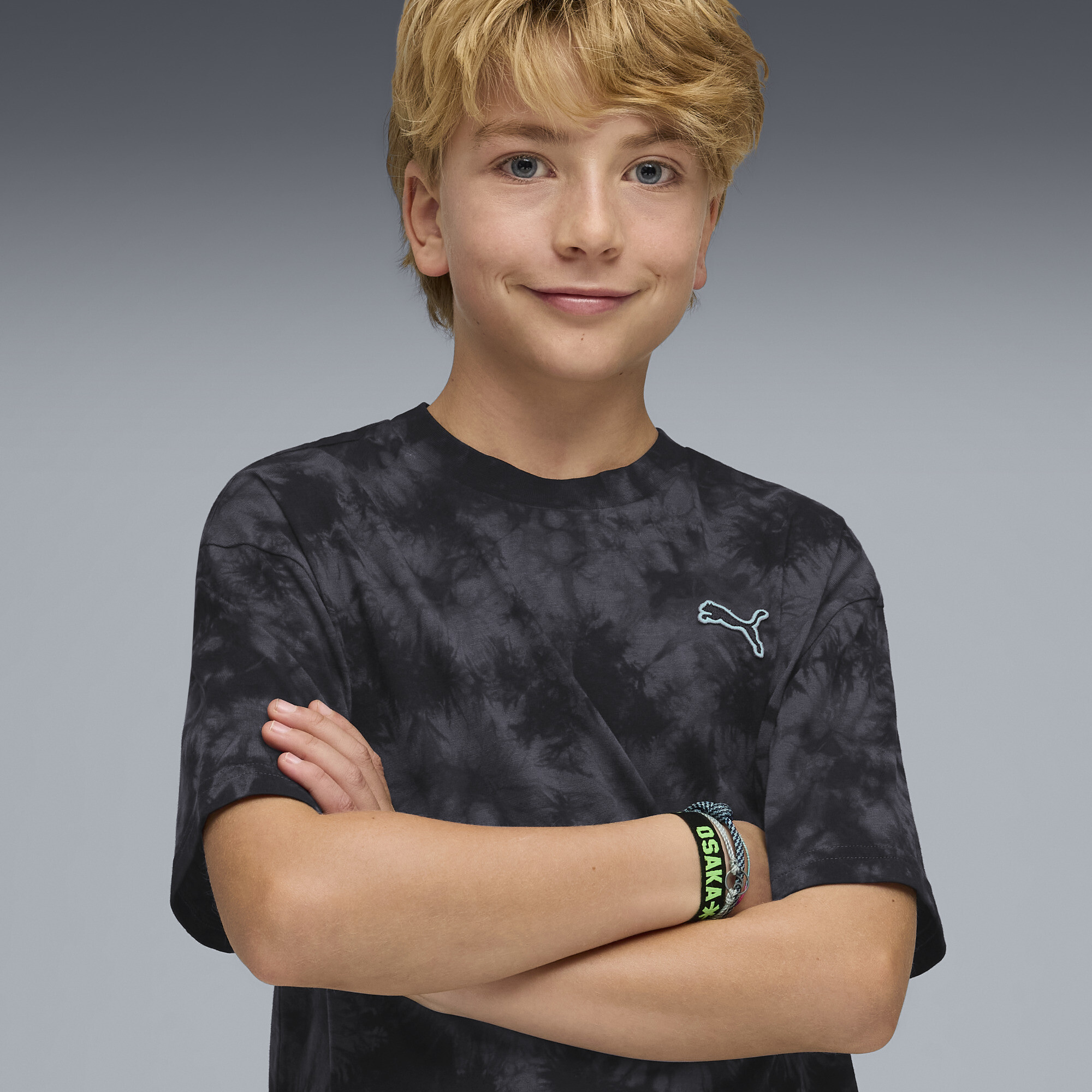 PUMA Essentials relaxed tie-dye T-shirt, Zwart, Maat 13-14Y thumbnail 6