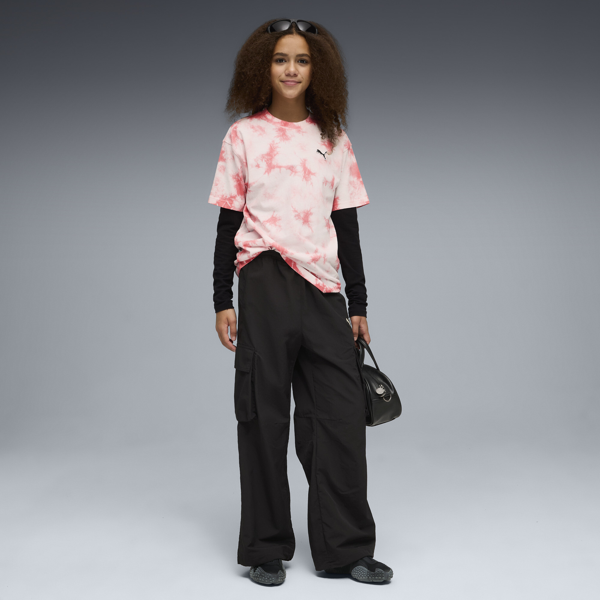 PUMA Essentials relaxed tie-dye T-shirt, Roze, Maat 7-8Y thumbnail 4