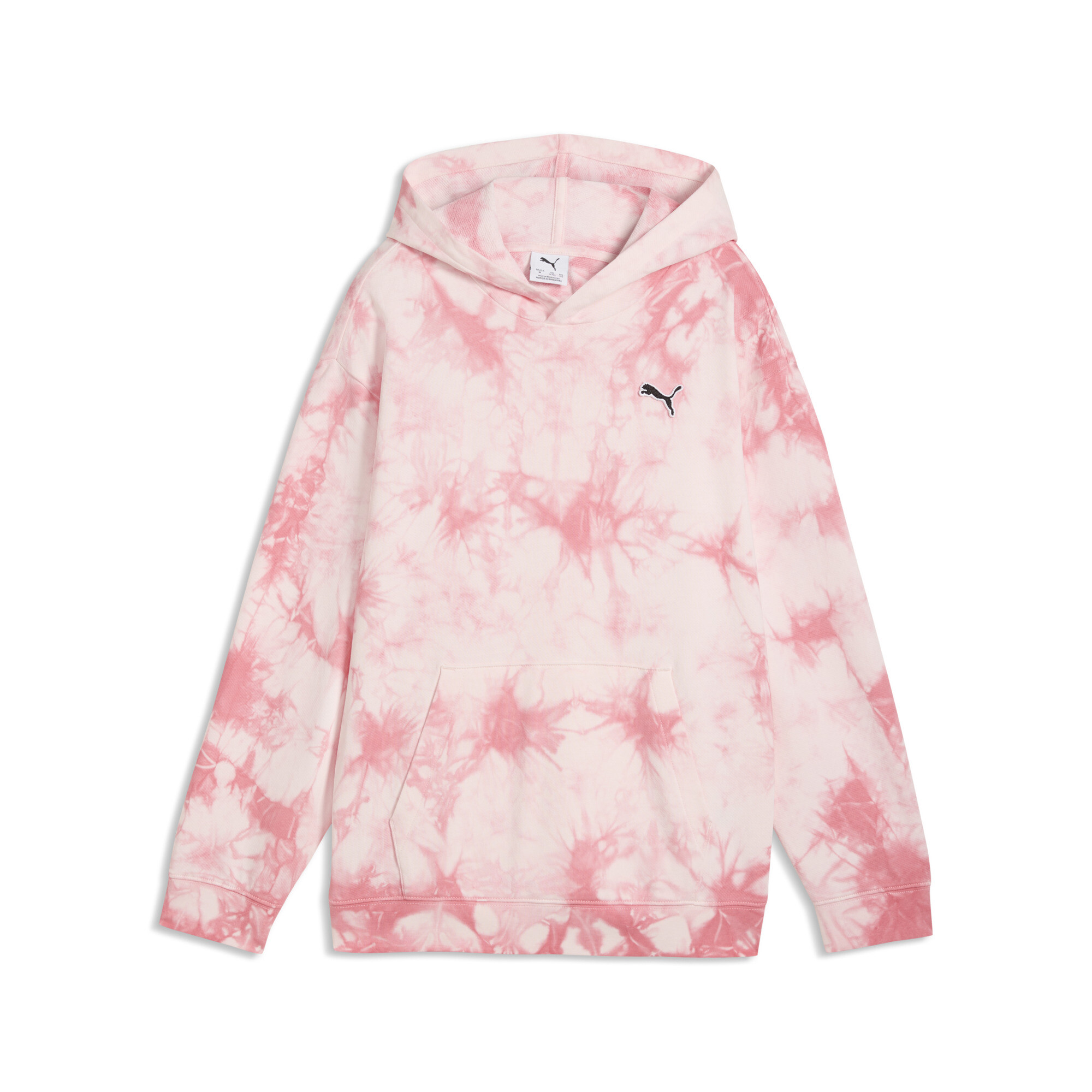 PUMA Essentials relaxte tie-dye hoodie, Roze, Maat 15-16Y