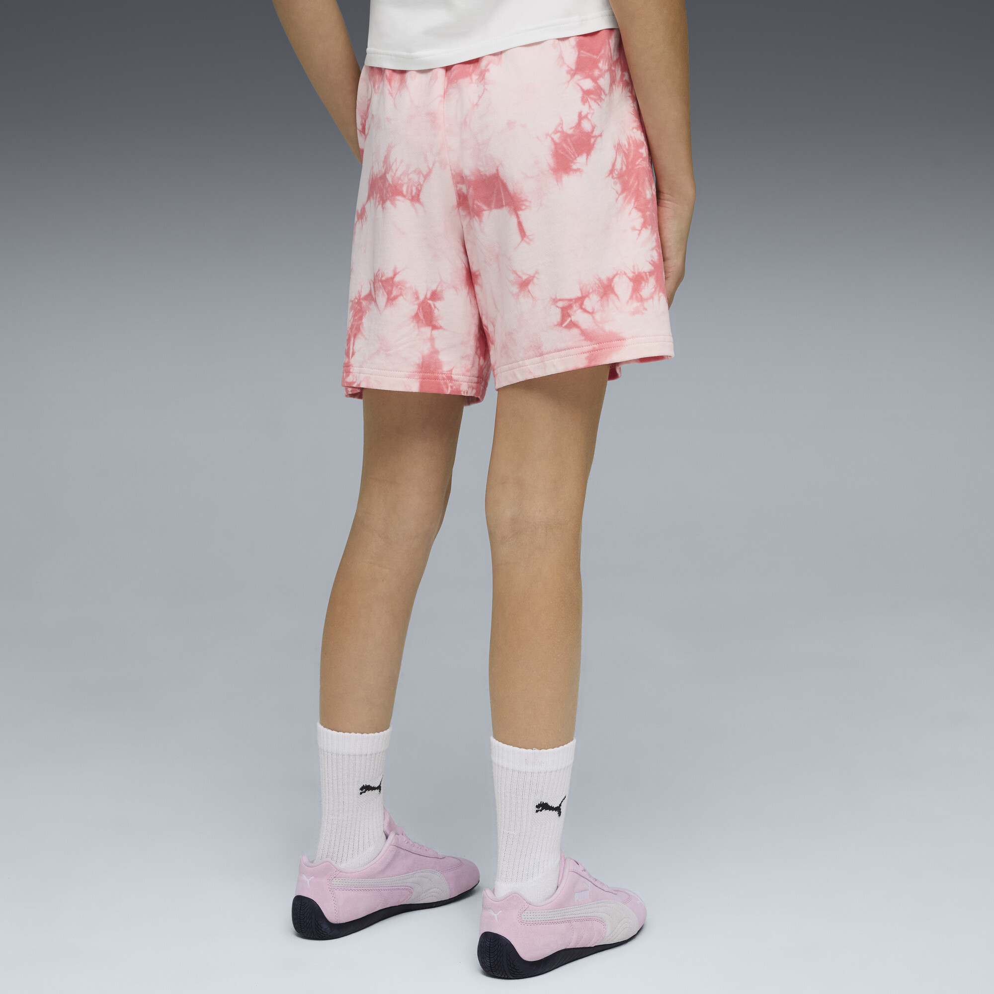 PUMA Essentials relaxte tie-dye short, Roze, Maat 15-16Y thumbnail 3