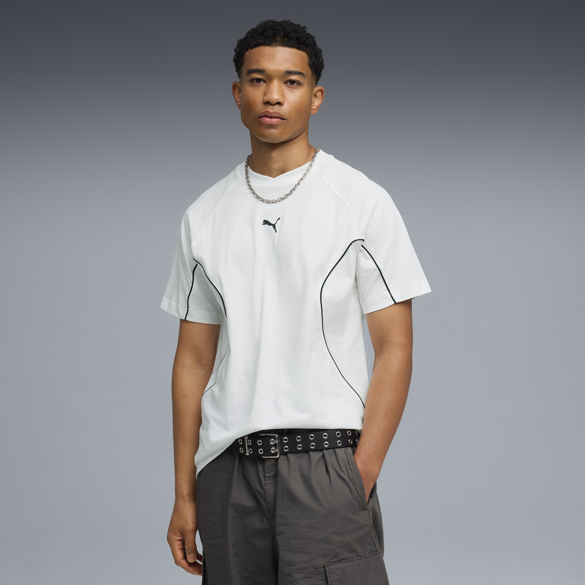 PUMA Sport T-shirt voor Heren, Wit, Maat M