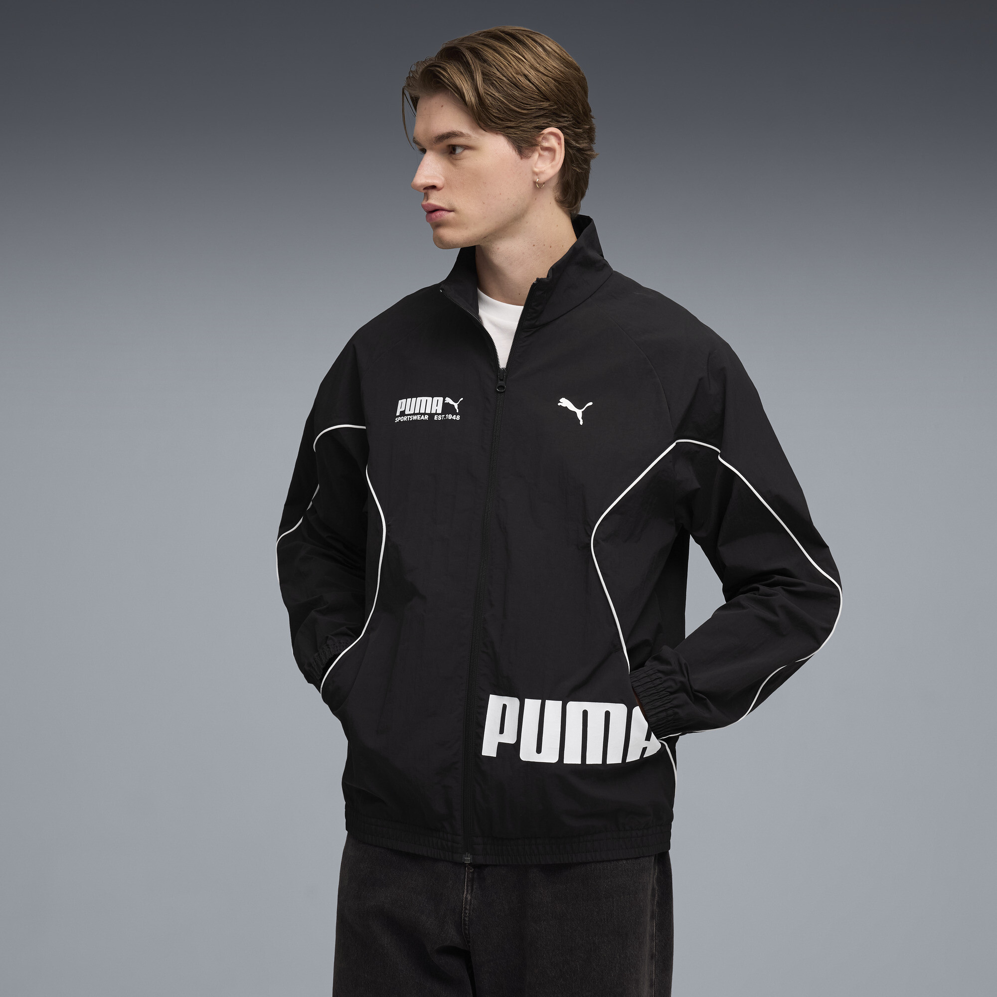 RIMARKジャケット Jaqueta PUMA Sport Woven Relaxed Track Masculina | black | PUMA