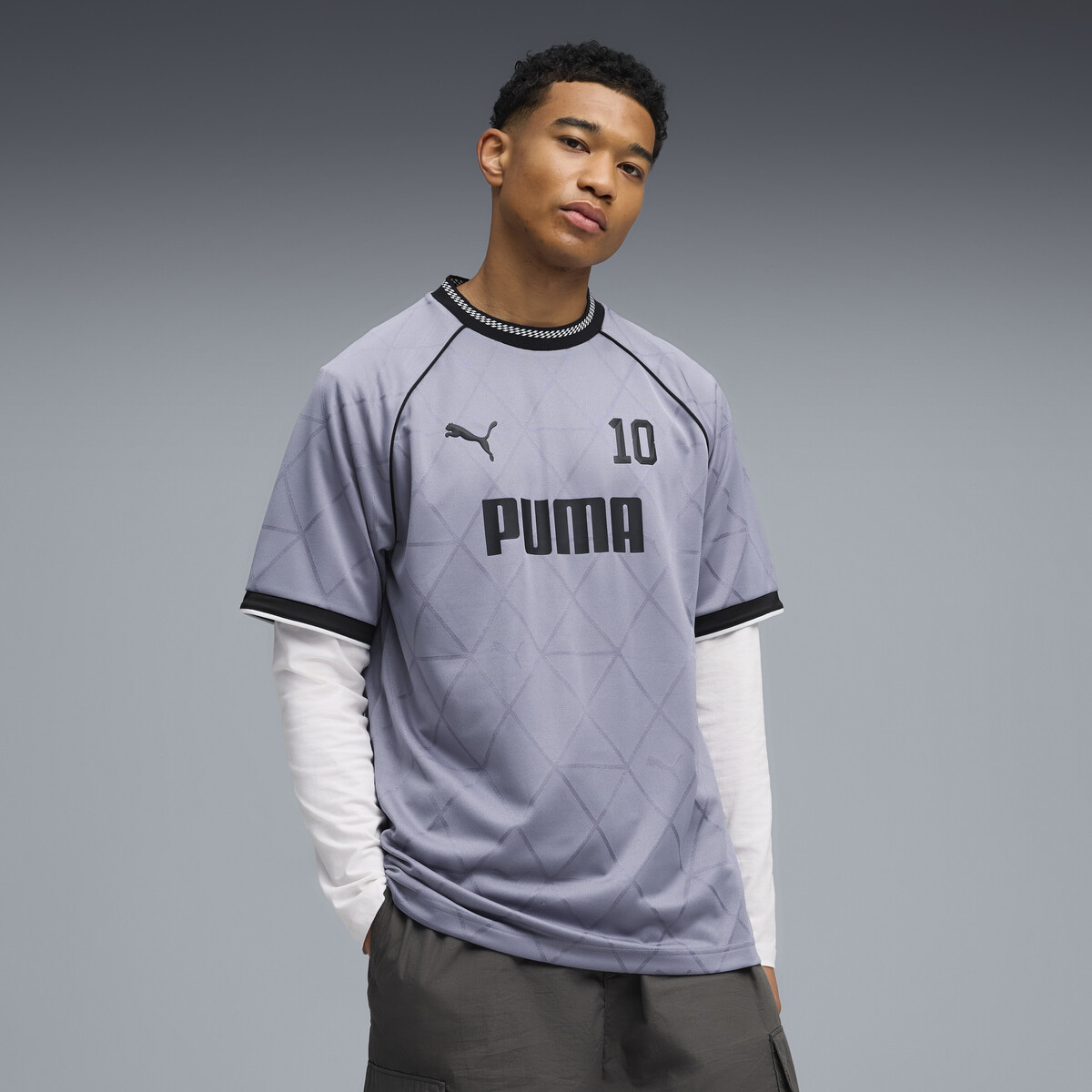 PUMA Sport Pinnacle Football Jersey Men in Gray Sky, XXL