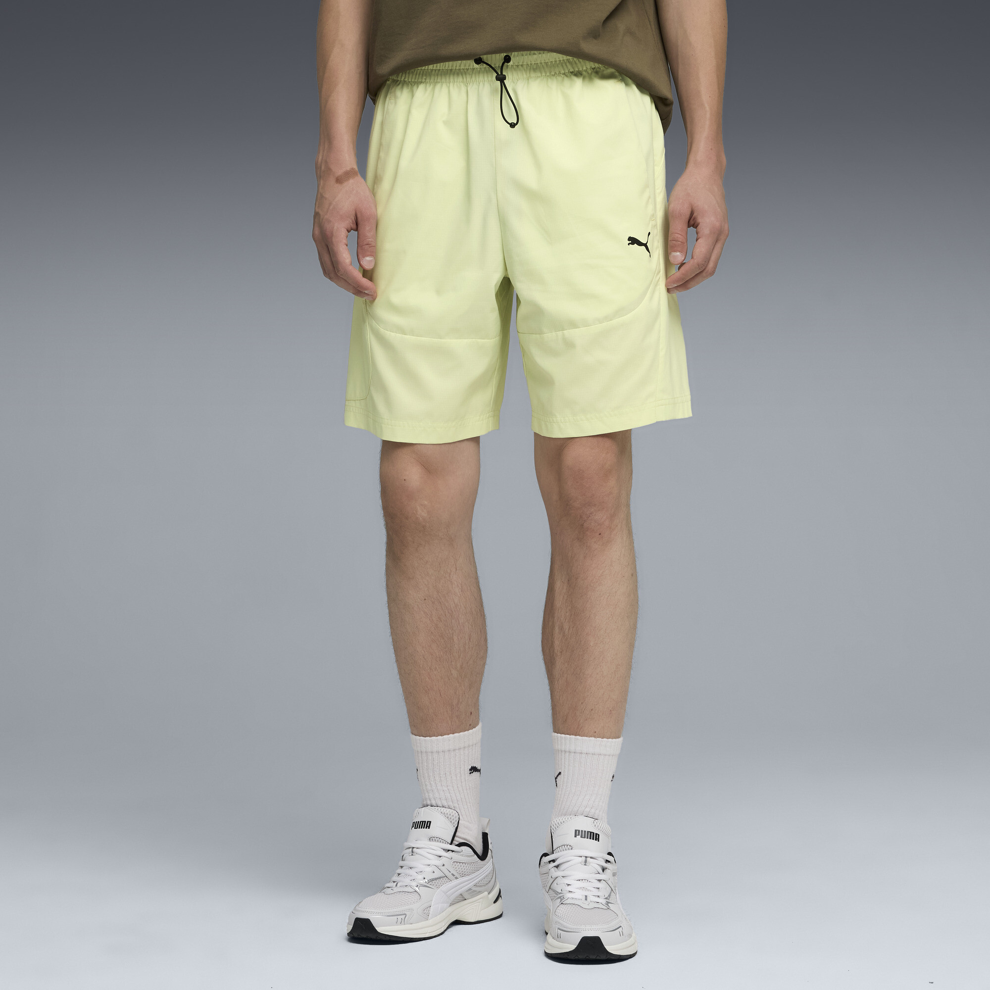 PUMATECH Men's Woven Cargo Shorts in Green, Size S