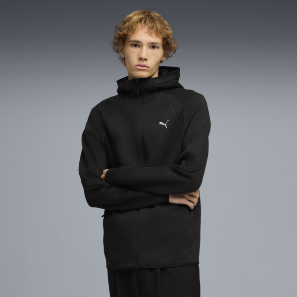 Campera PUMA con capucha Evostripe para Hombre En Negro