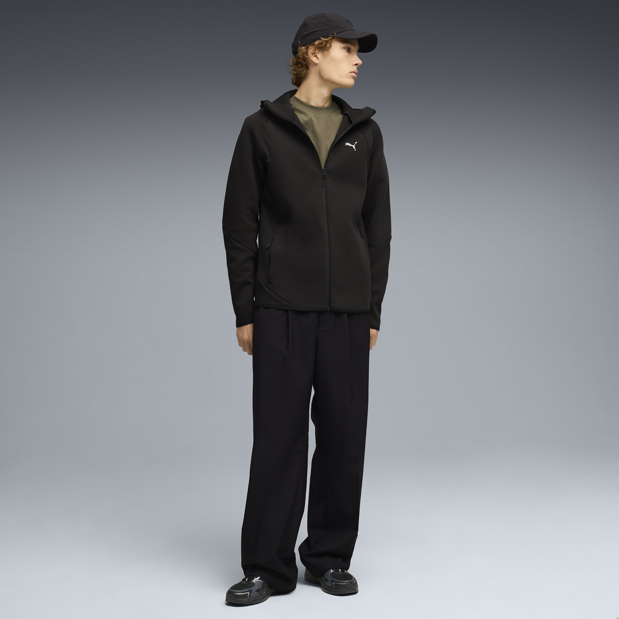 PUMA Evostripe hoodie met rits voor Heren, Zwart, Maat XS thumbnail 4